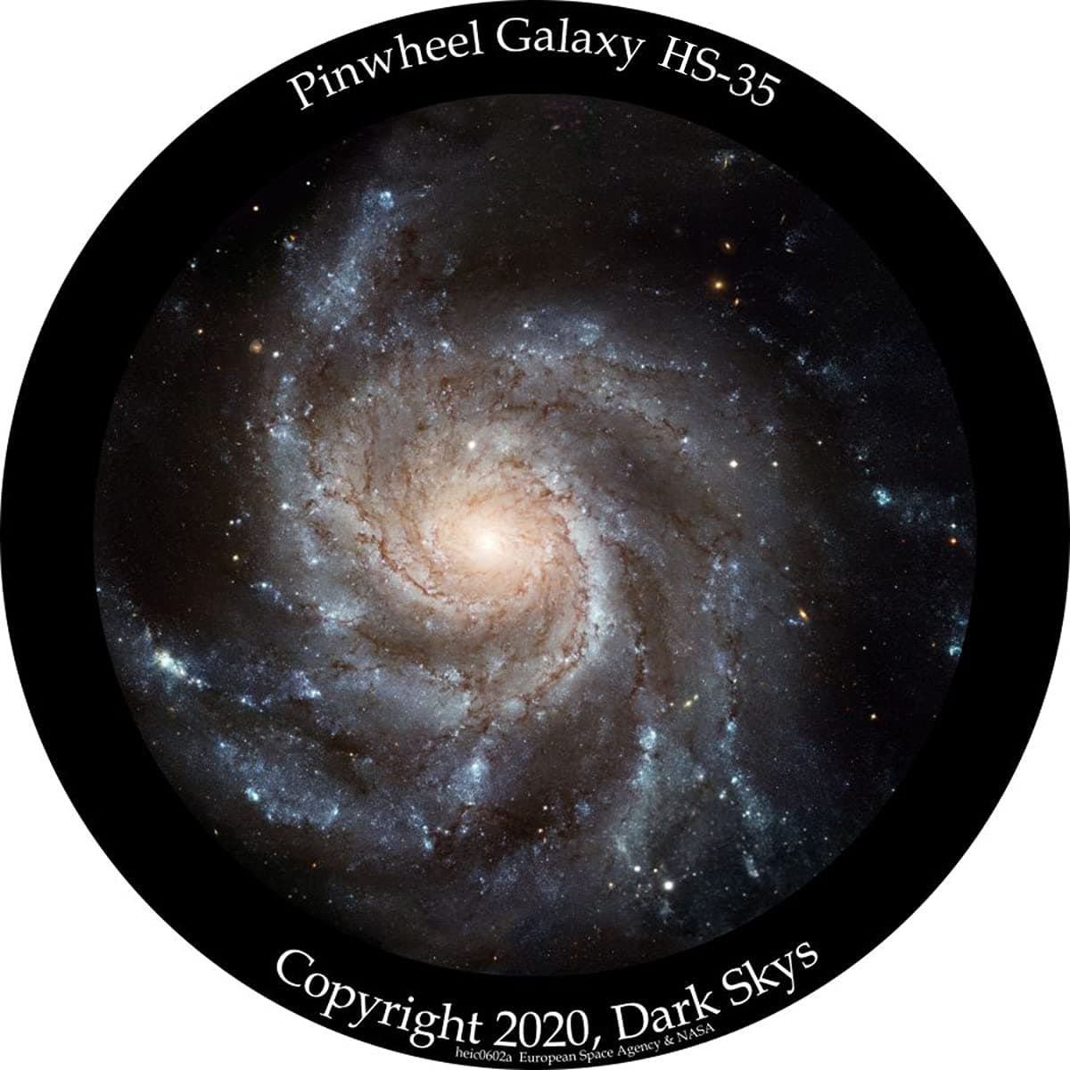 Pinwheel Galaxy Disc for Homestar Flux Home Planetarium