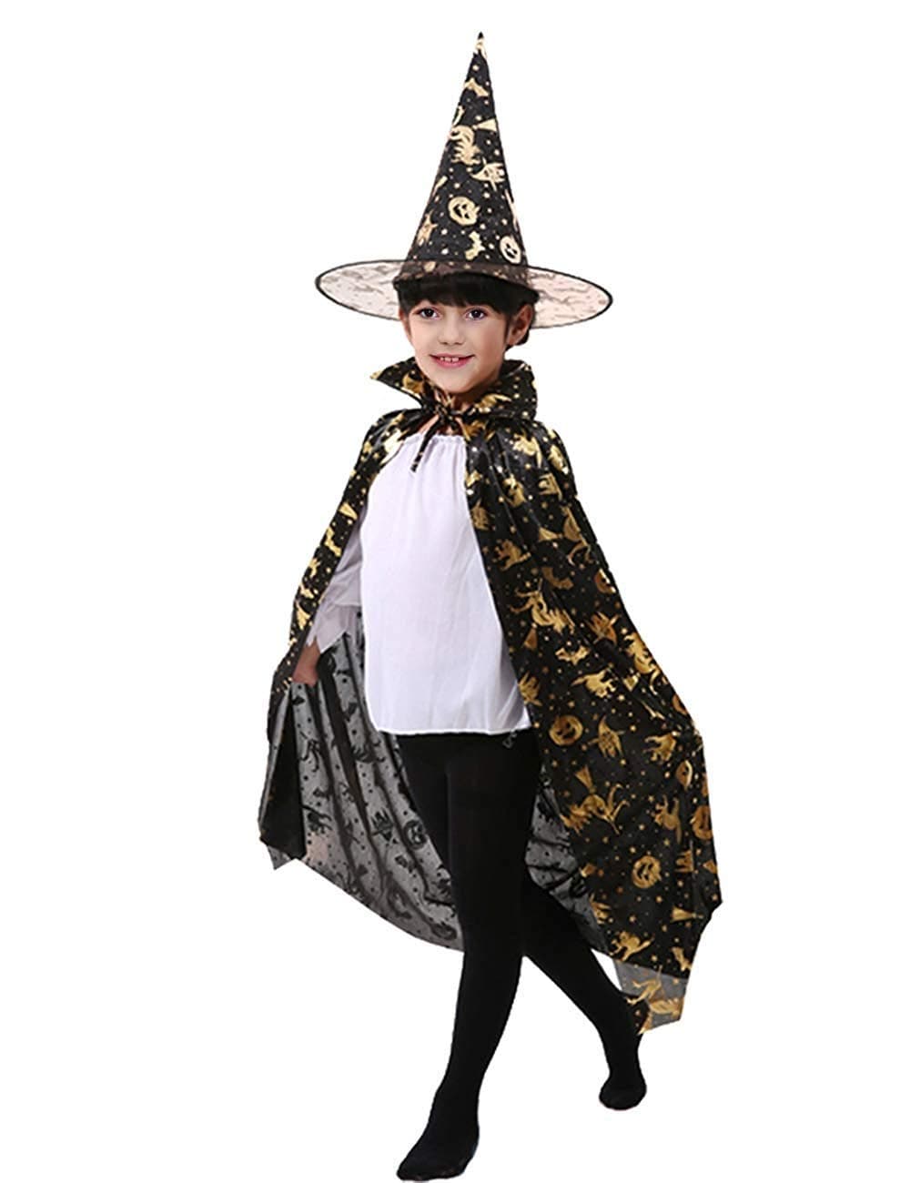 FancyDressWale Halloween dress for boys and Girls (Cape & Hat only)- Black