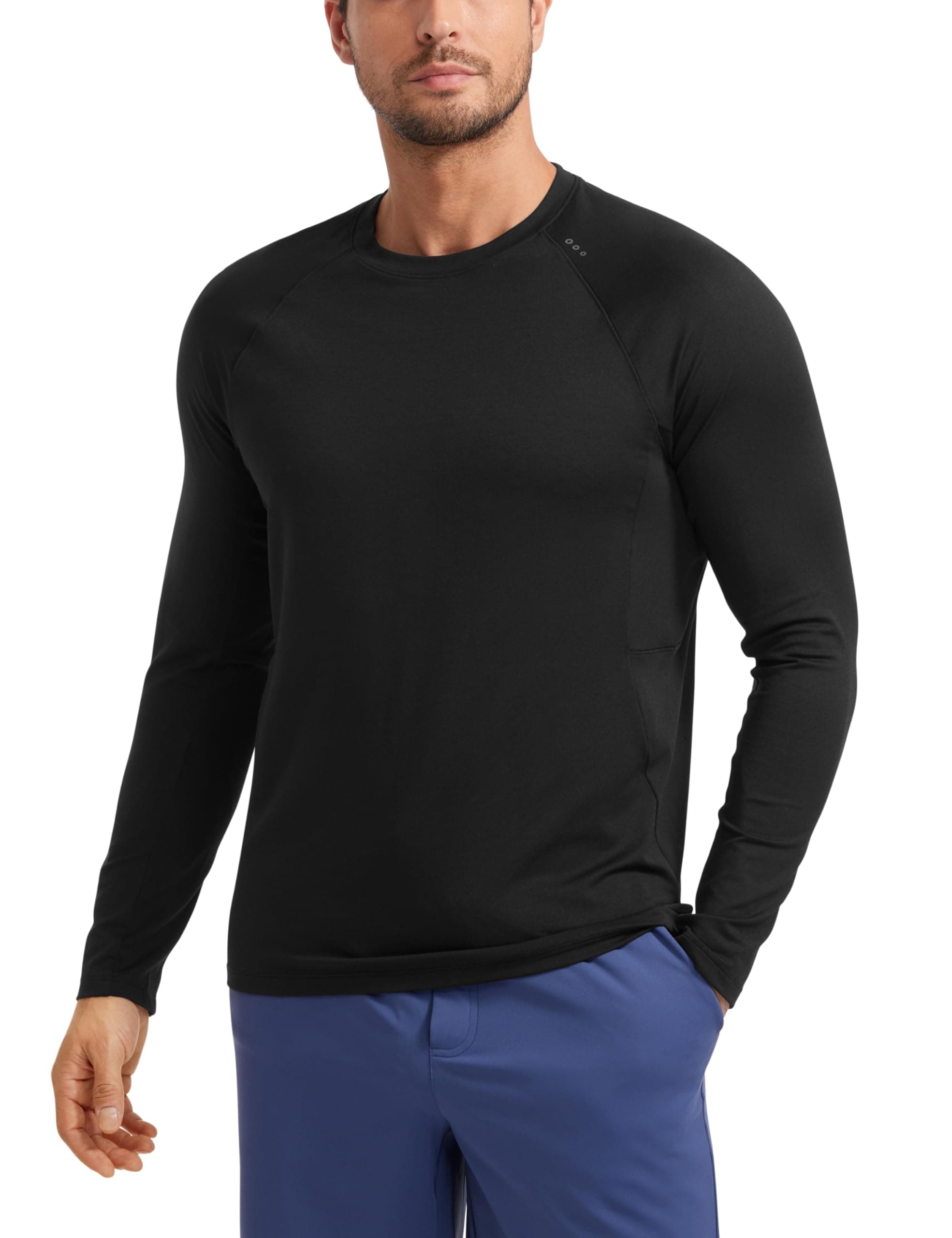 CRZ YOGAMens Long Sleeve Tee Shirts Pullover Casual Lounge Shirts Quick Dry Running Gym Crew Neck T-Shirt Tops