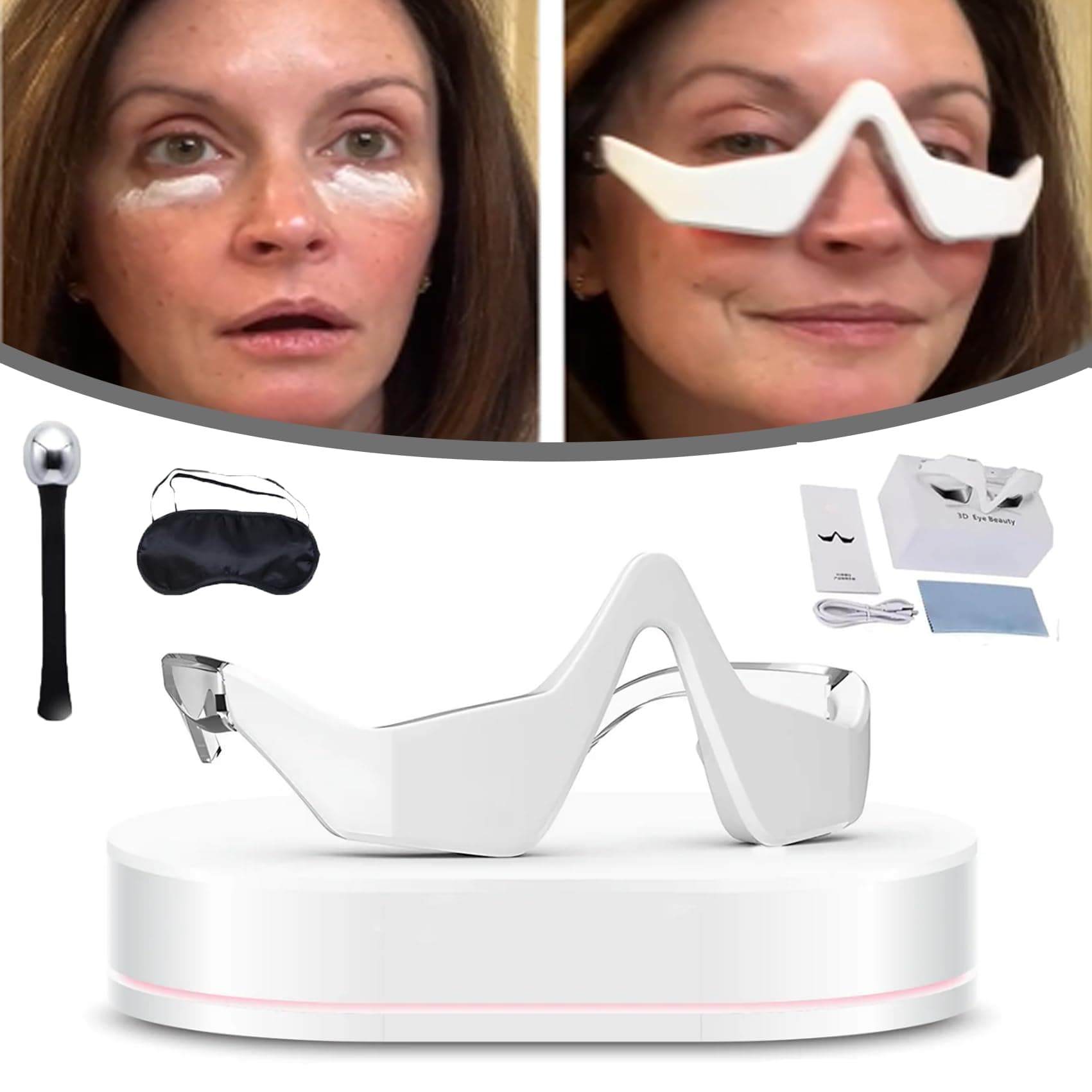 Botanique Paris - Revitaleyes Under-Eye Red Light Glasses, Botanique Paris Under Eye Red Light, Revitaleyes Red Light Glasses for Reduce Dark Circles,Tighten Eye Bags,Reduce Fine Lines