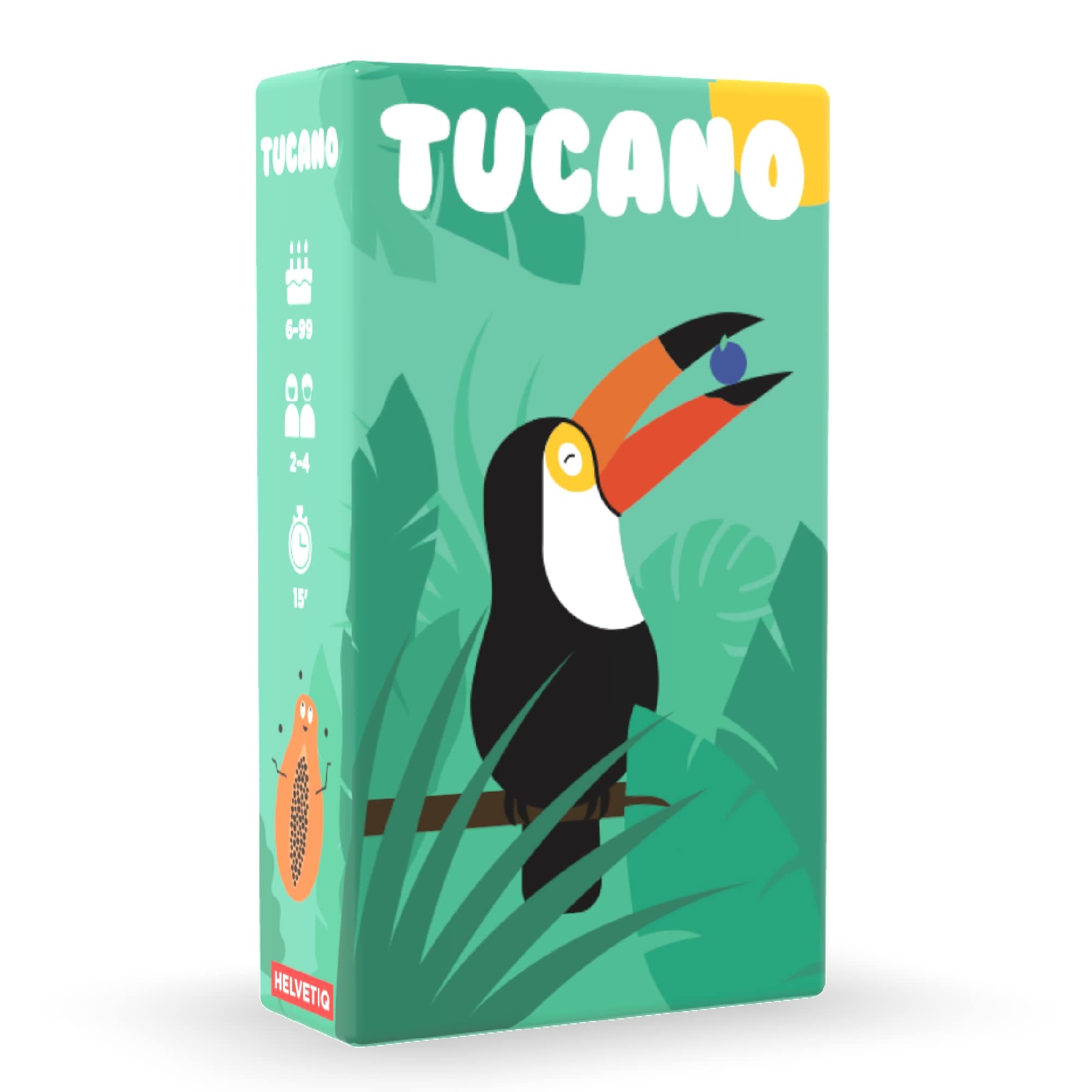Tucano Card Game - A Tropical Strategy Adventure of Juicy Fruits and Clever Tactics! Fun Family Game for Kids & Adults, Ages 6+, 2-4 Players, 15 Minute Playtime, Made by Helvetiq