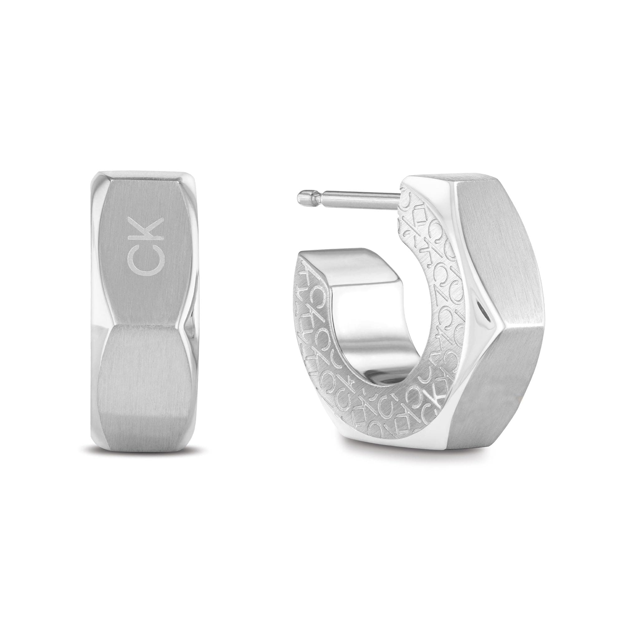 Calvin Klein Latch Men's Stainless Steel Stud Earrings