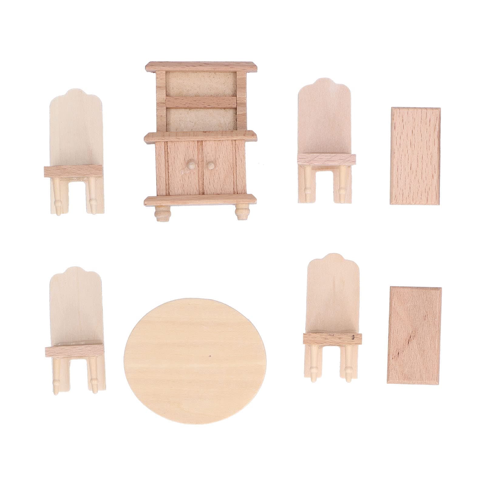 Wooden Barbie Furniture, Exquisite Miniature Dollhouse Furniture for Doll House(Restaurant series)