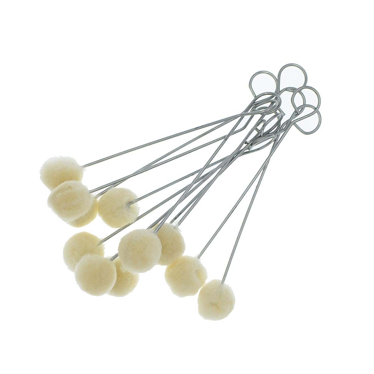 50 Pieces Wool Daubers Ball Brush Leather Dye Dauber Dyeing Applicator with Metal Handle for DIY Crafts Projects