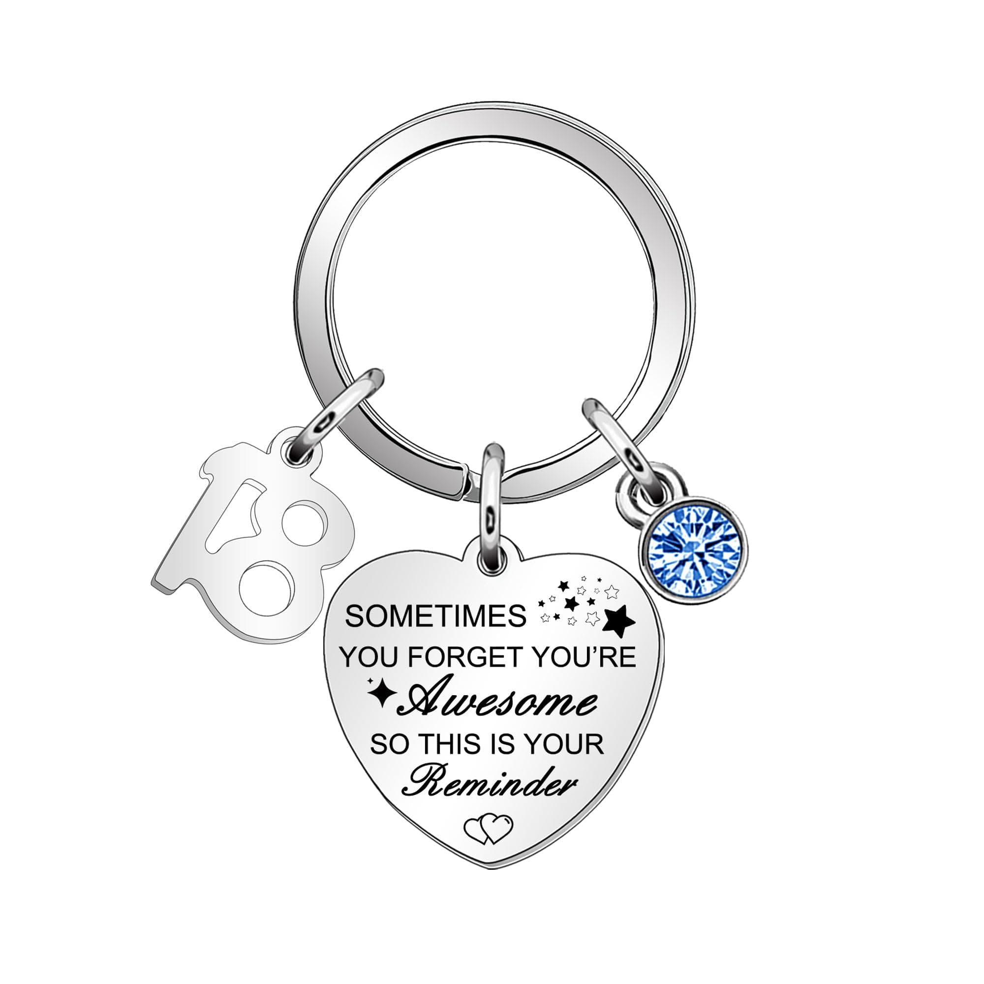 BacaemoBirthday Gifts for Women Girls Inspirational Keyring Gifts for 13th 16th 18th 21st Years of Girls Boys Birthday Present for Daughter Niece Son Nephew Sister