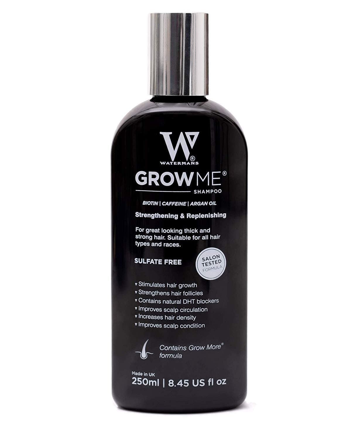 Watermans Best Hair Growth Shampoo Sulphate & Paraben Free, Caffeine, Biotin, Argan Oil, Allantoin, Rosemary. UK'S NO 1 Selling shampoo
