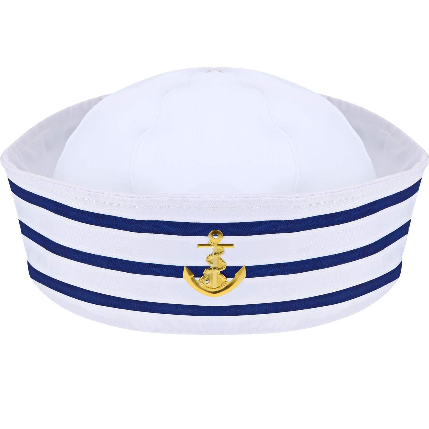 Sailor Hat Navy Yacht Blue Captain Hat with White Sail Hat for Costume Accessory Adult Baby Women Kid (Simple Style)