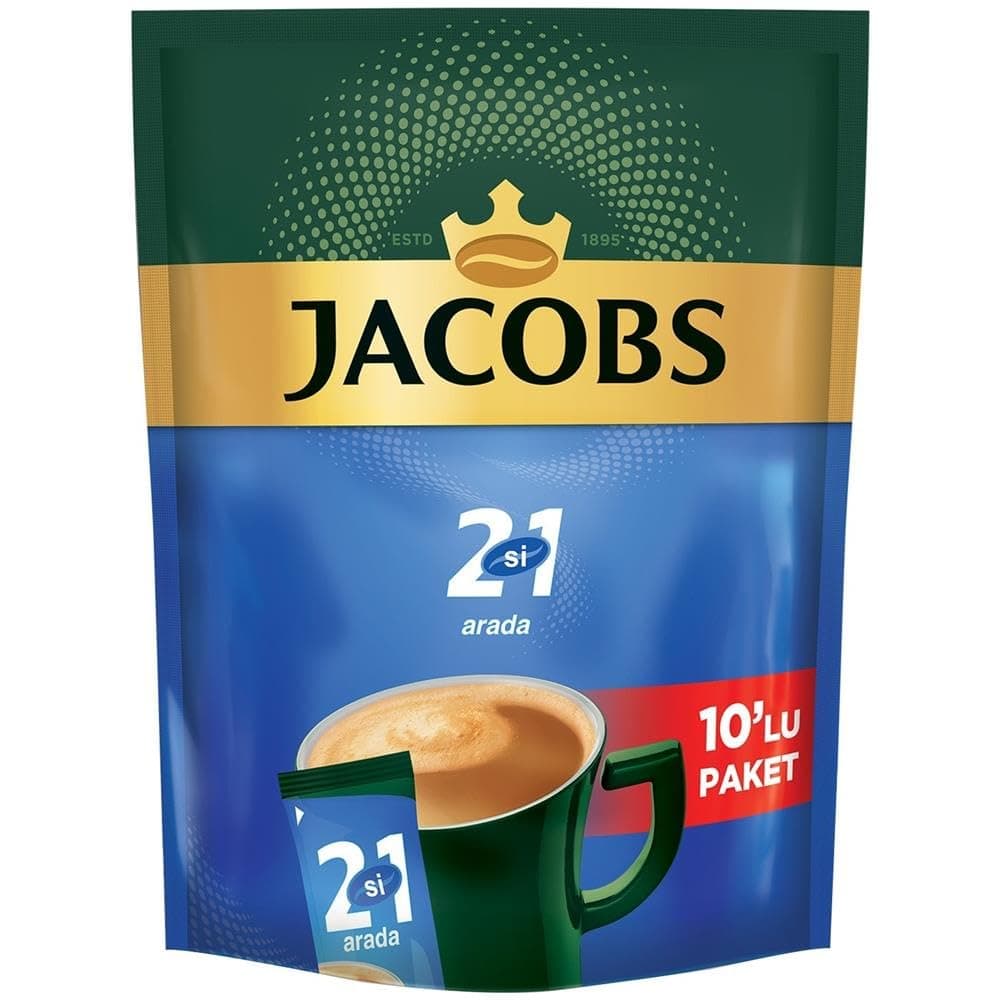 Jacobs 2in1 Arada 10 Sachets Pouch Instant Coffee 10.5 x 10g 105g (Imported)