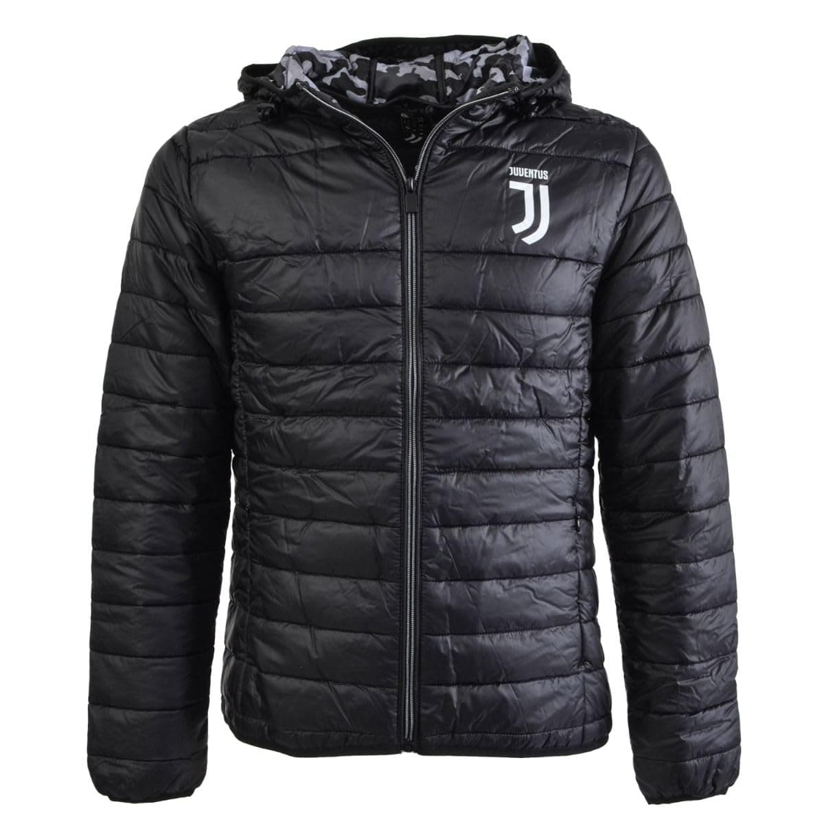 Juventus Official Juve Men's Adult Lightweight Down Jacket Black Jacket JJ.