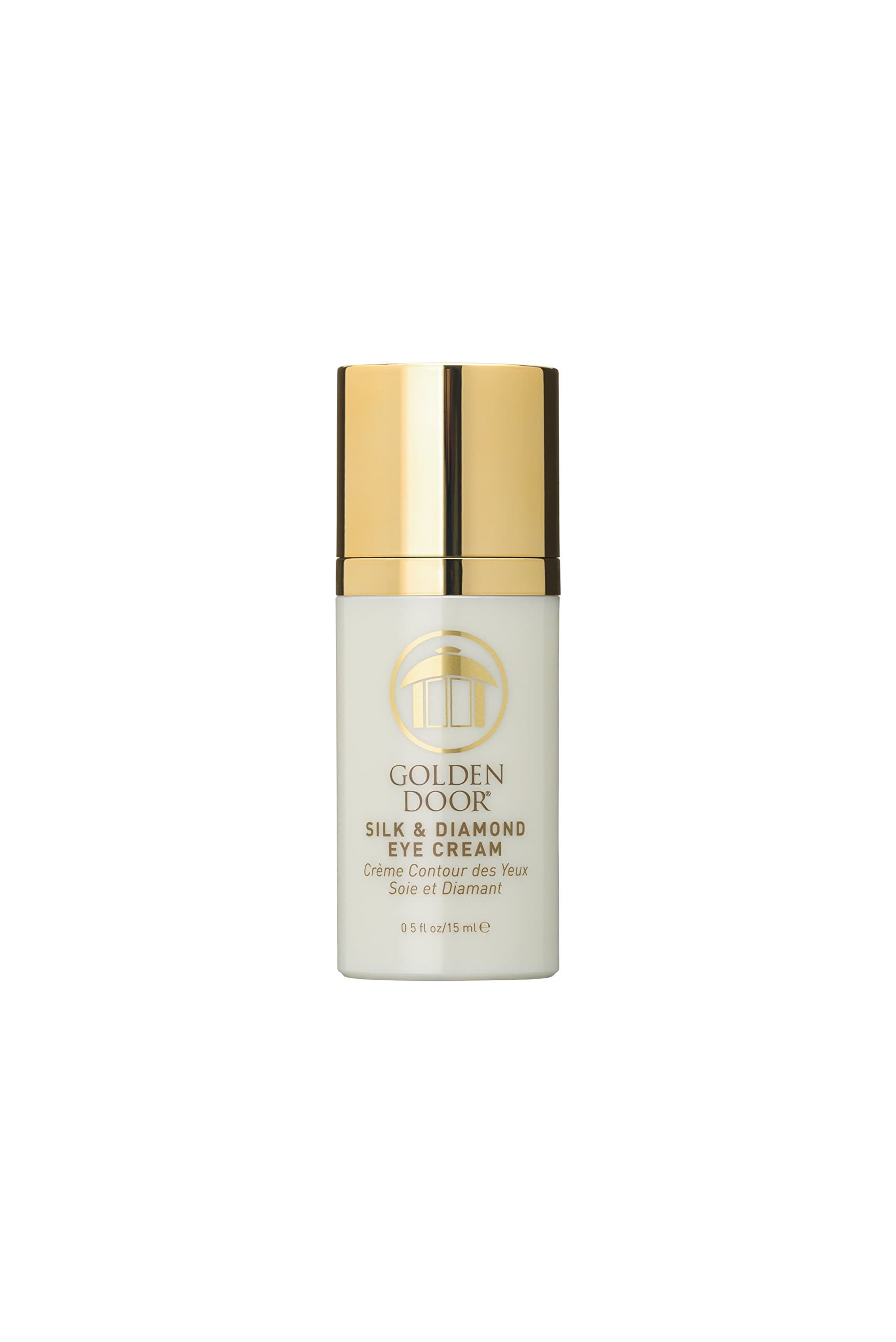 Golden Door Silk & Diamond Eye Cream, 0.5 fl oz, Reduce Appearance of Crow’s feet, Puffiness, fine Lines & Wrinkles, Fades Dark Circles, Total Eye Treatment, Turn Back time, Refresh Tired Eyes