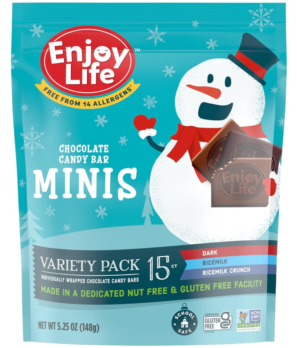 Enjoy Life Winter Chocolate Minis Variety Pack - 15 Bars