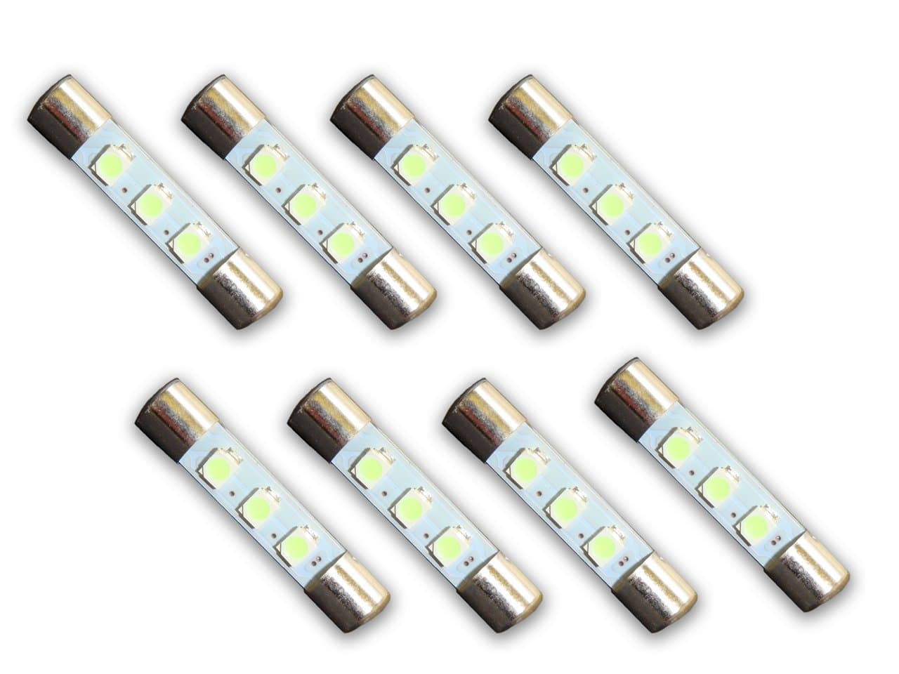 8 Warm White 8V LED Lamp Fuse-Type Bulbs for Pioneer Receivers and Amplifiers