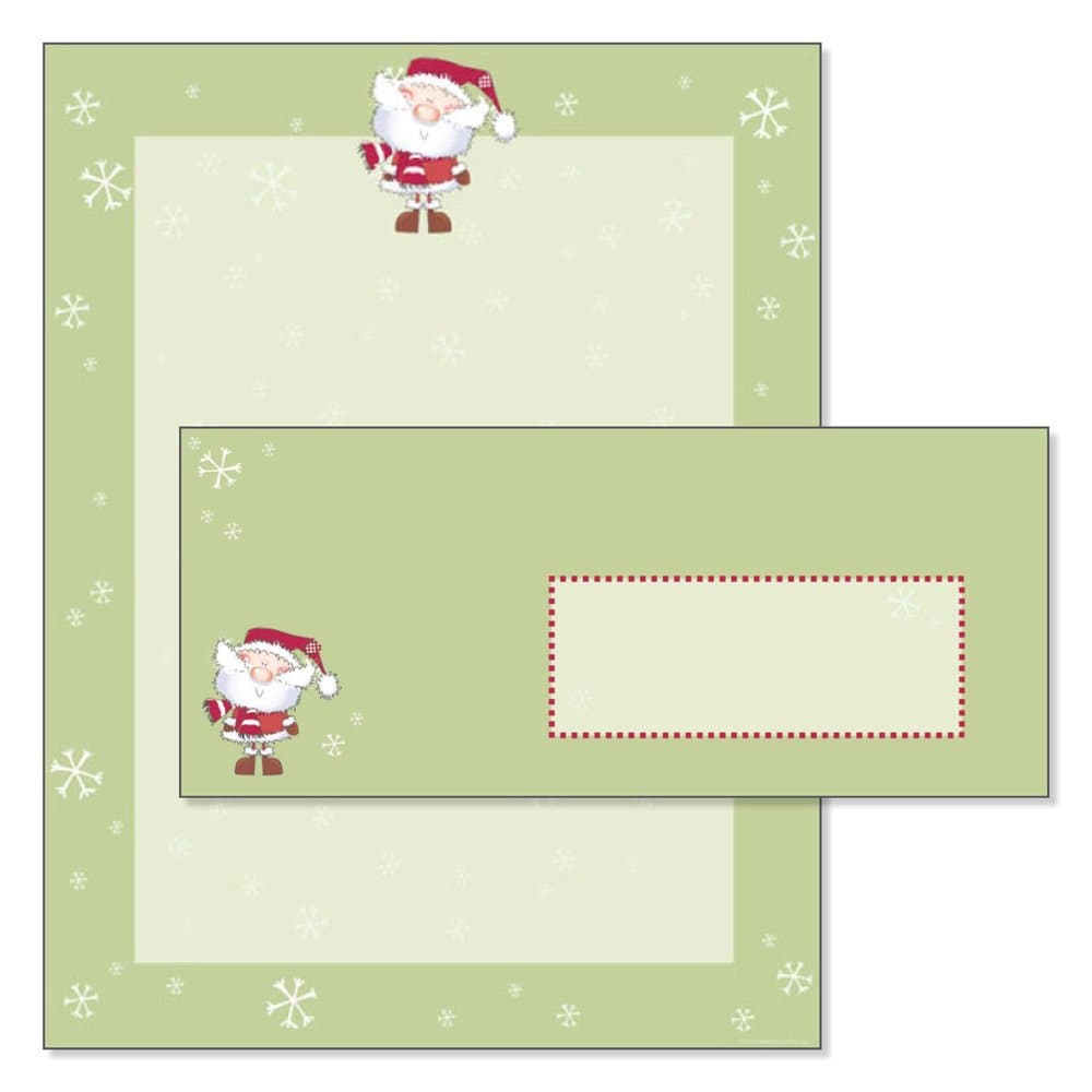 Merry Christmas Santa Stationery Paper and Matching Envelopes (80 Pack)