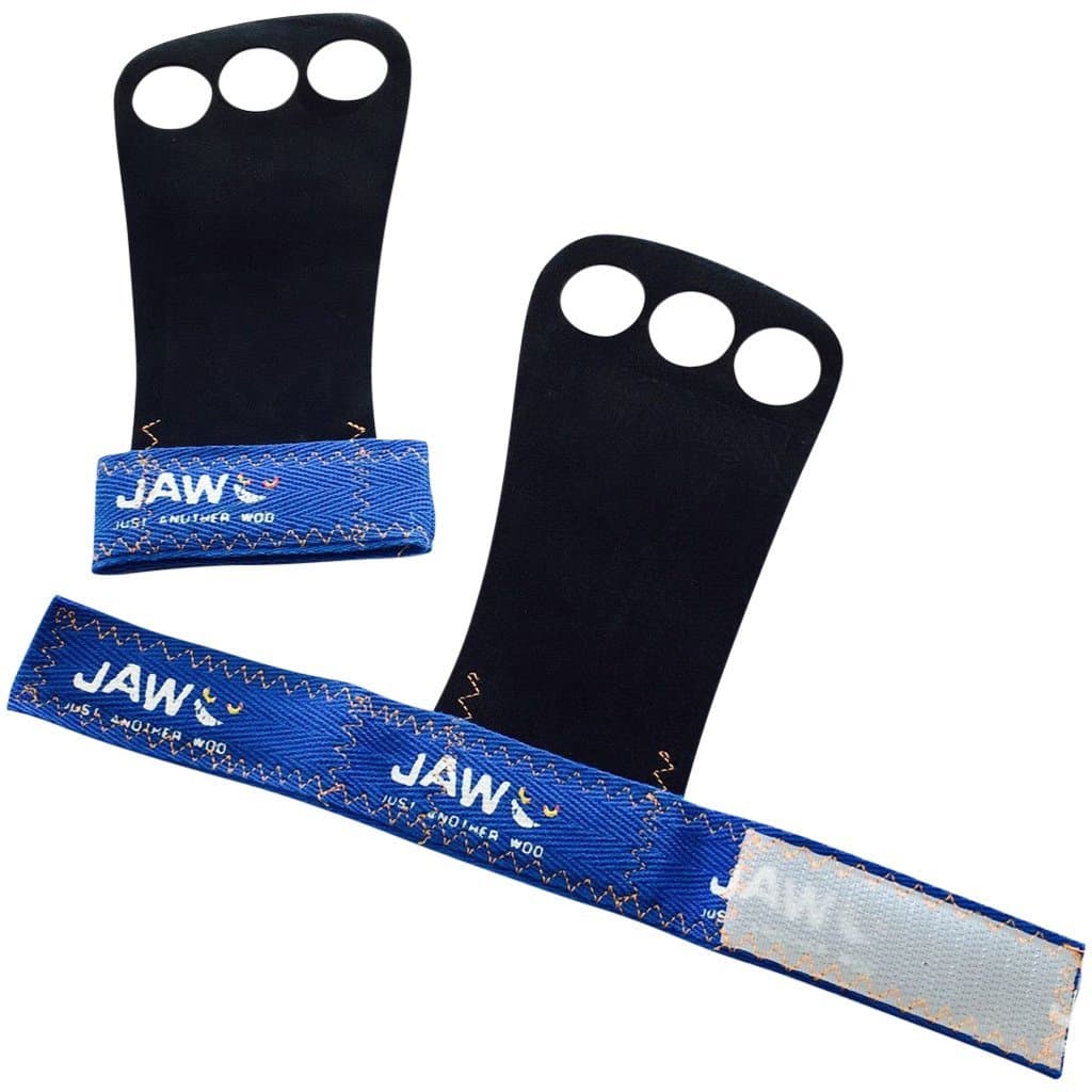 JAW Leather Pull-up Grips | Blue (Small)