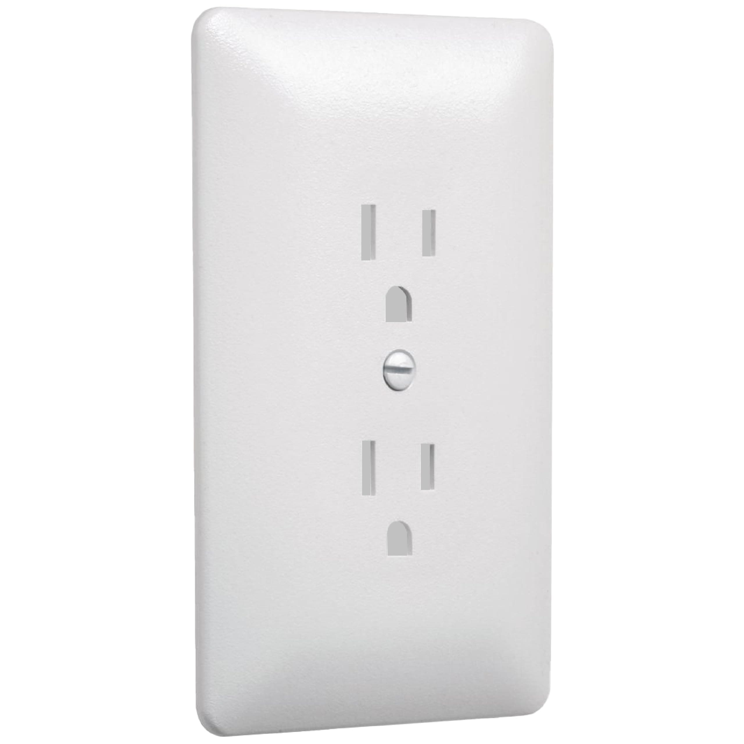 TayMac 2000W Paintable Outlet Cover Wall Plate Frame, White