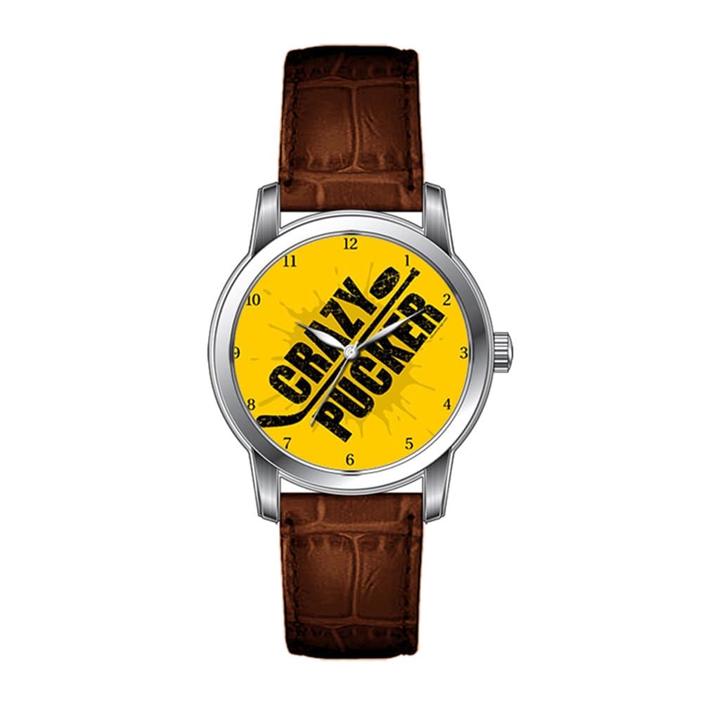 JLS Creative Watches Men's Vintage Design Leather Brown Band Wrist Watch Crazy Pucker Watch