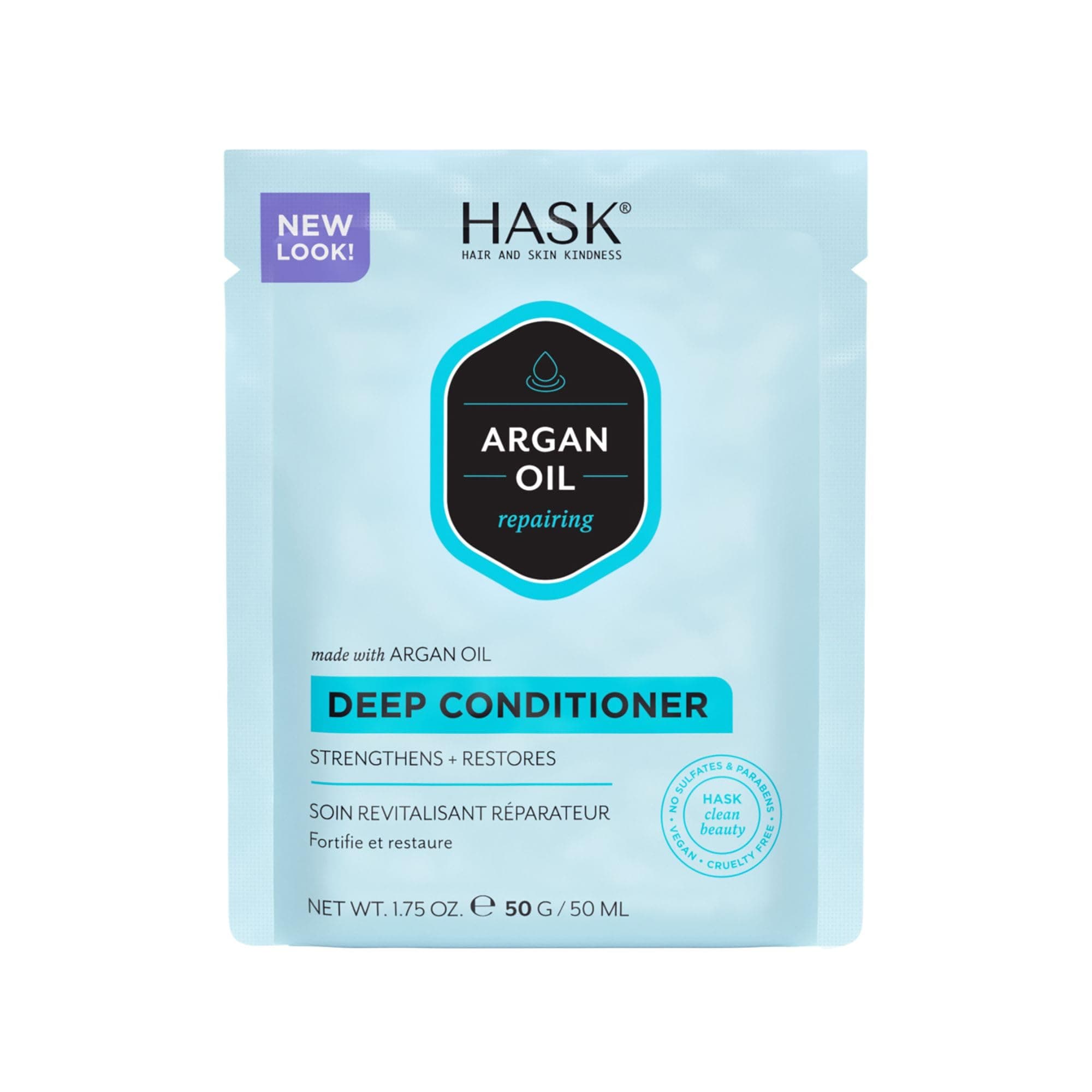 Argan Oil Deep Conditioner Treatment for all hair types, colour safe, gluten free, sulfate free, paraben free - 1 50mL Packette