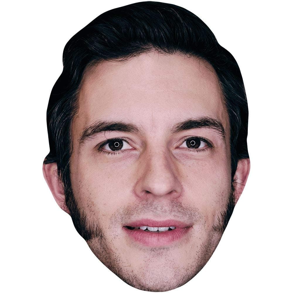 Jonathan Bailey (Sideburns) Celebrity Mask, Flat Card Face, Fancy Dress Mask