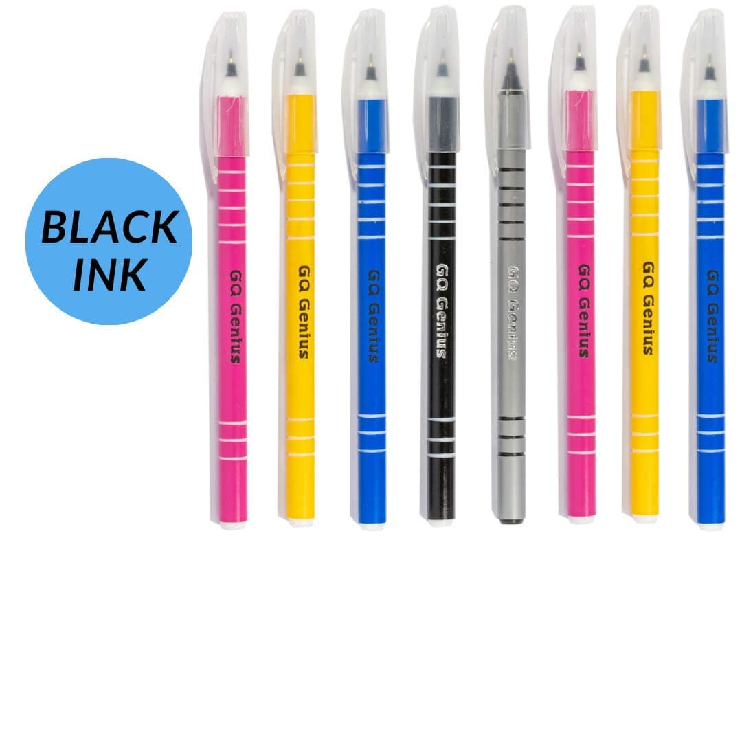 Pens genius ballpoint oil gel black ink fine point pen Smooth Writing with Comfortable Grip.