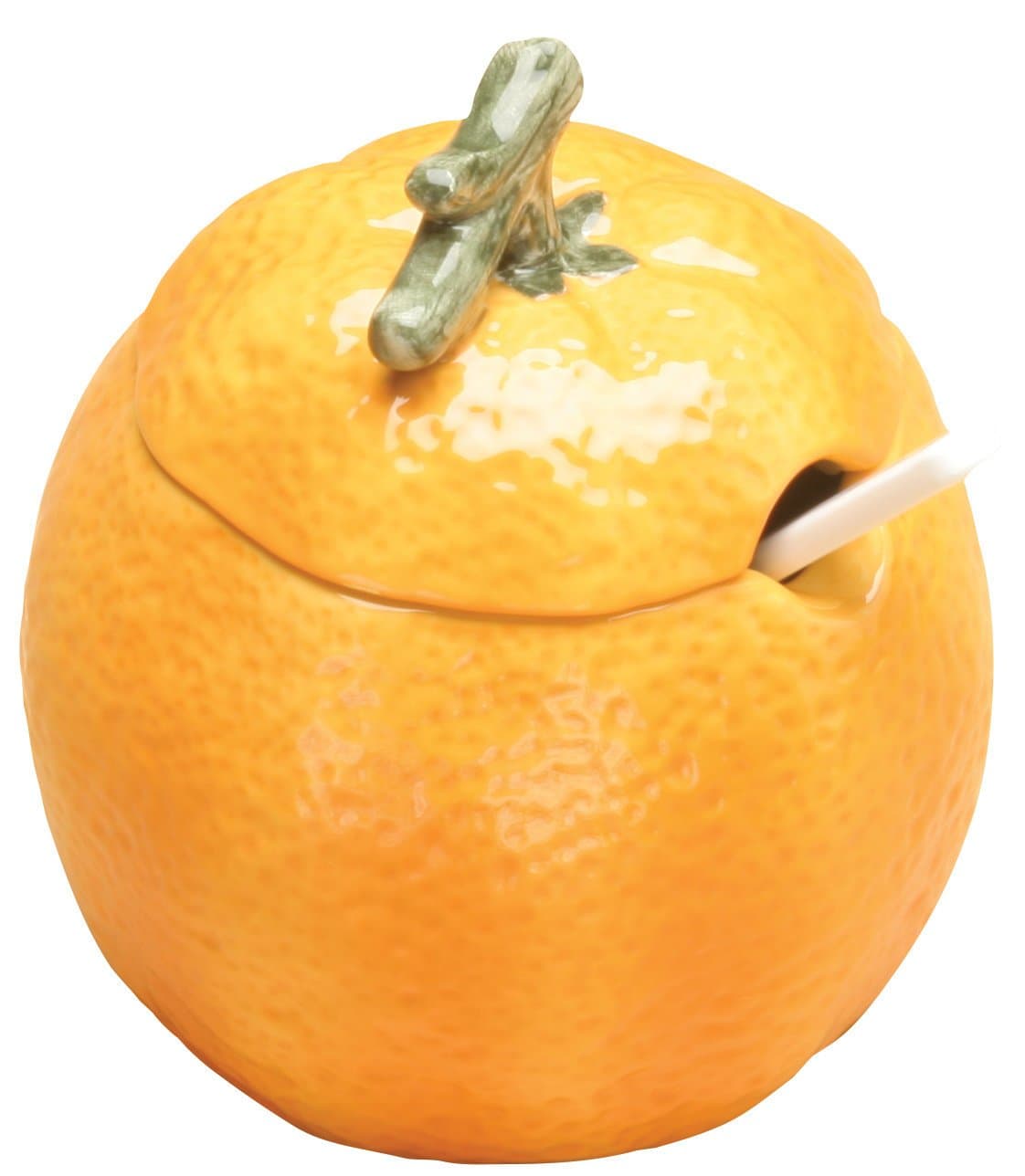 Orange Collectible Fruit Ceramic Sugar and Jam Jar