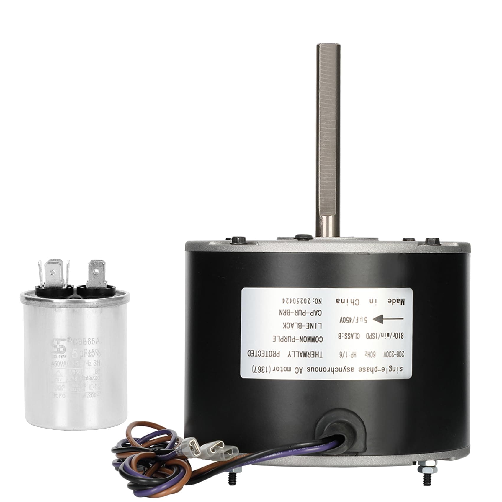 0131M00060SP, YDK-120S83262-01（0131M00060SP） Fan Motor Replaces Goodman 0131M00060SP, 1/6HP, 1Speed, 208-230V, YDK-120S83262-01 Zongshan Broad-Ocean, a Genuine OEM Repair Part