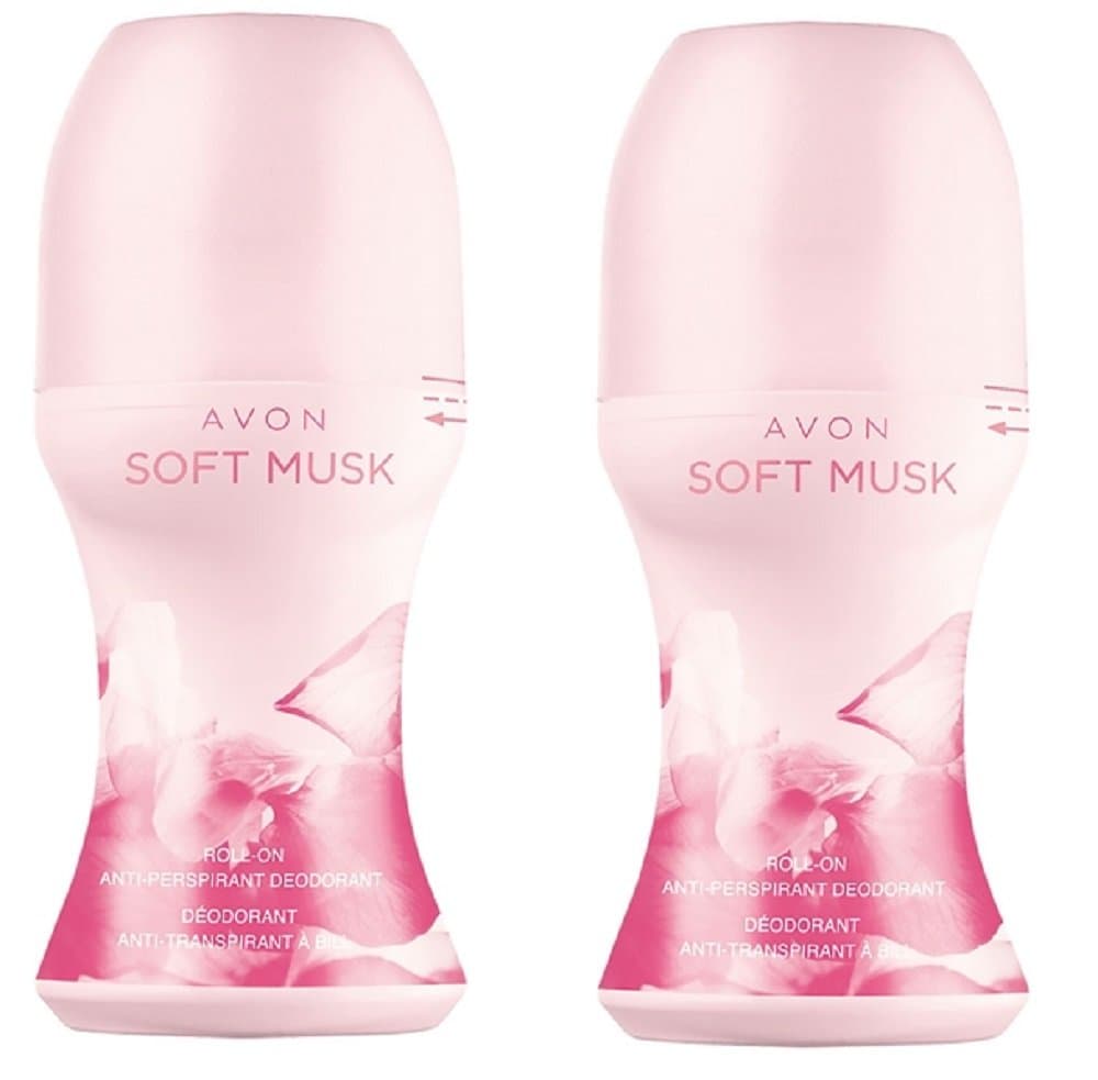 Avon Soft Musk Roll-On Anti-Perspirant Deodorant 50ml - Pack of 2