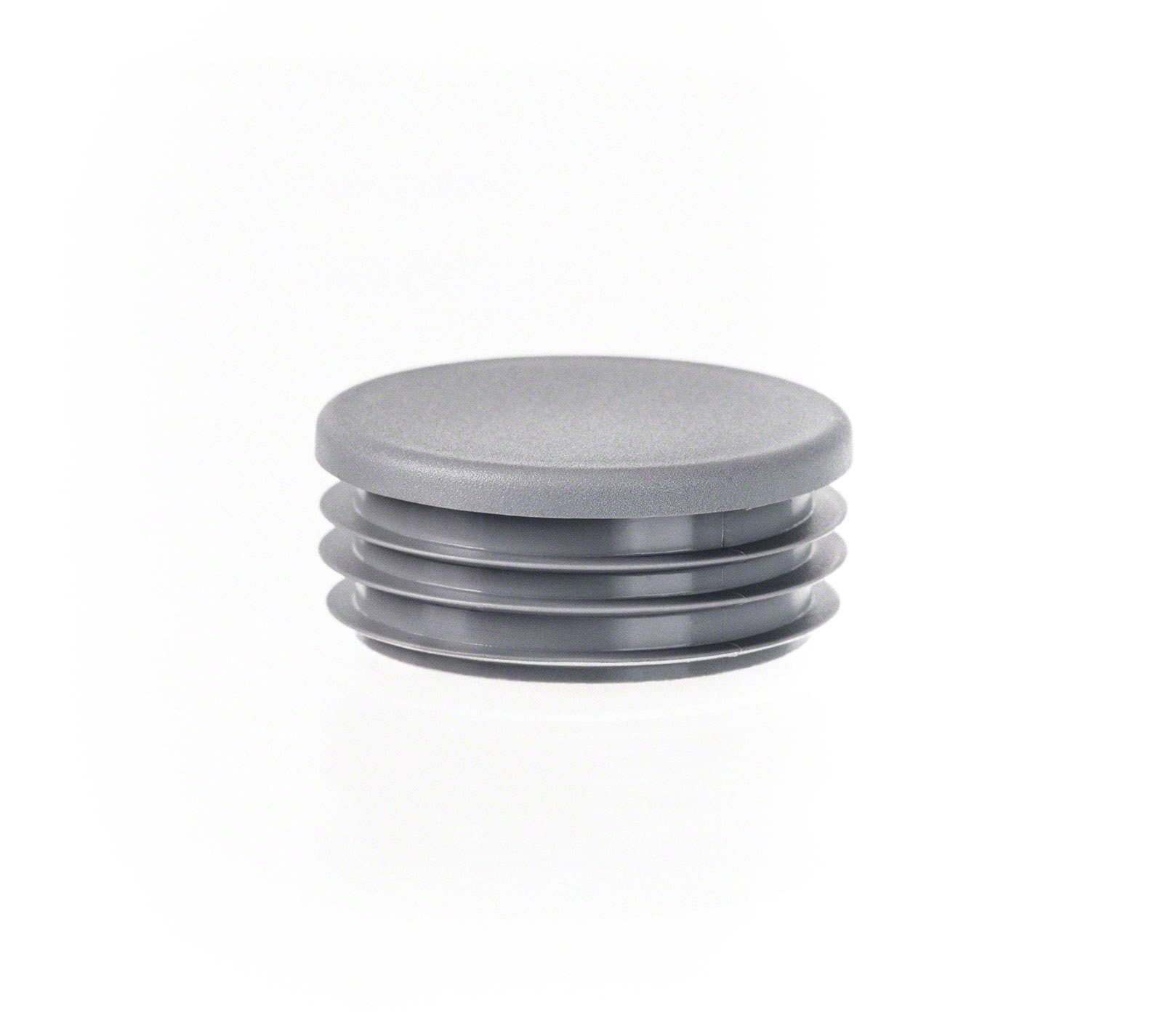 10 pcs. Round tubing end Cap 114 mm (4 1/2 inch) Grey Plastic tubing end caps Plugs