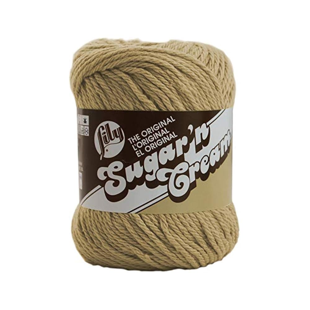 Lily Sugar 'N Cream The Original Solid Yarn, 2.5oz, Medium 4 Gauge, 100% Cotton - Jute - Machine Wash & Dry