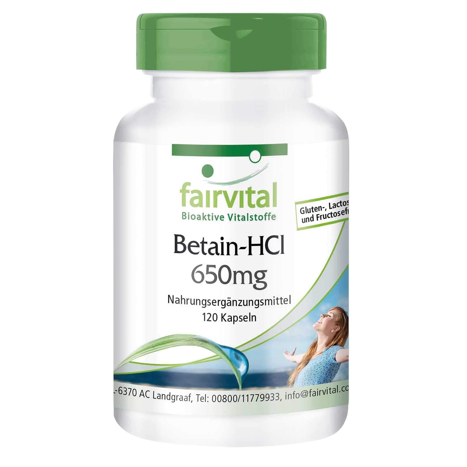 fairvitalBetaine HCl 650mg - 120 Capsules