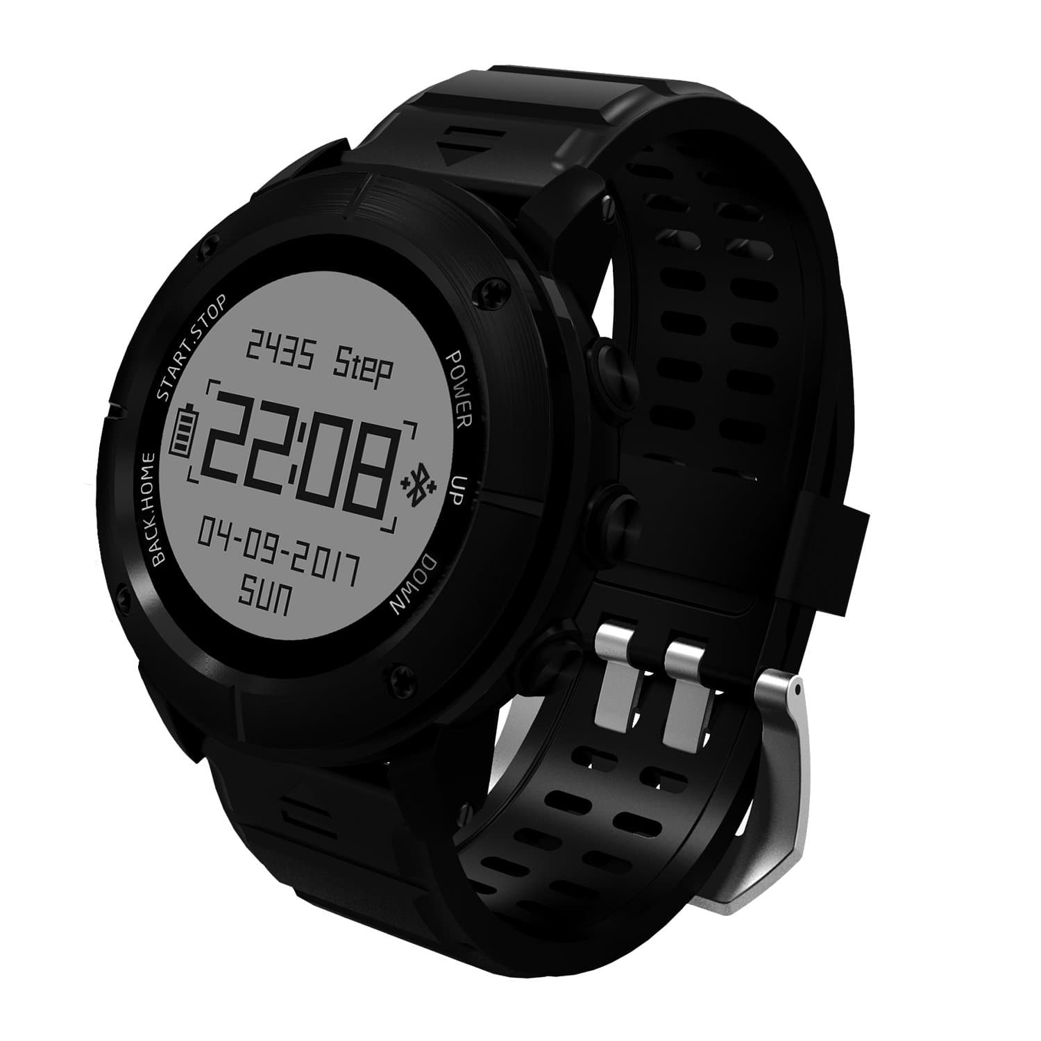 Morjava UW80 Outdoor Sports Smart Watch,Measuring Heart Rate, GPS, Pedometer, Pneumatic Sensor, Temperature Sensor, gyro, SOS, Return Cruise, Compass for Universal System IP68