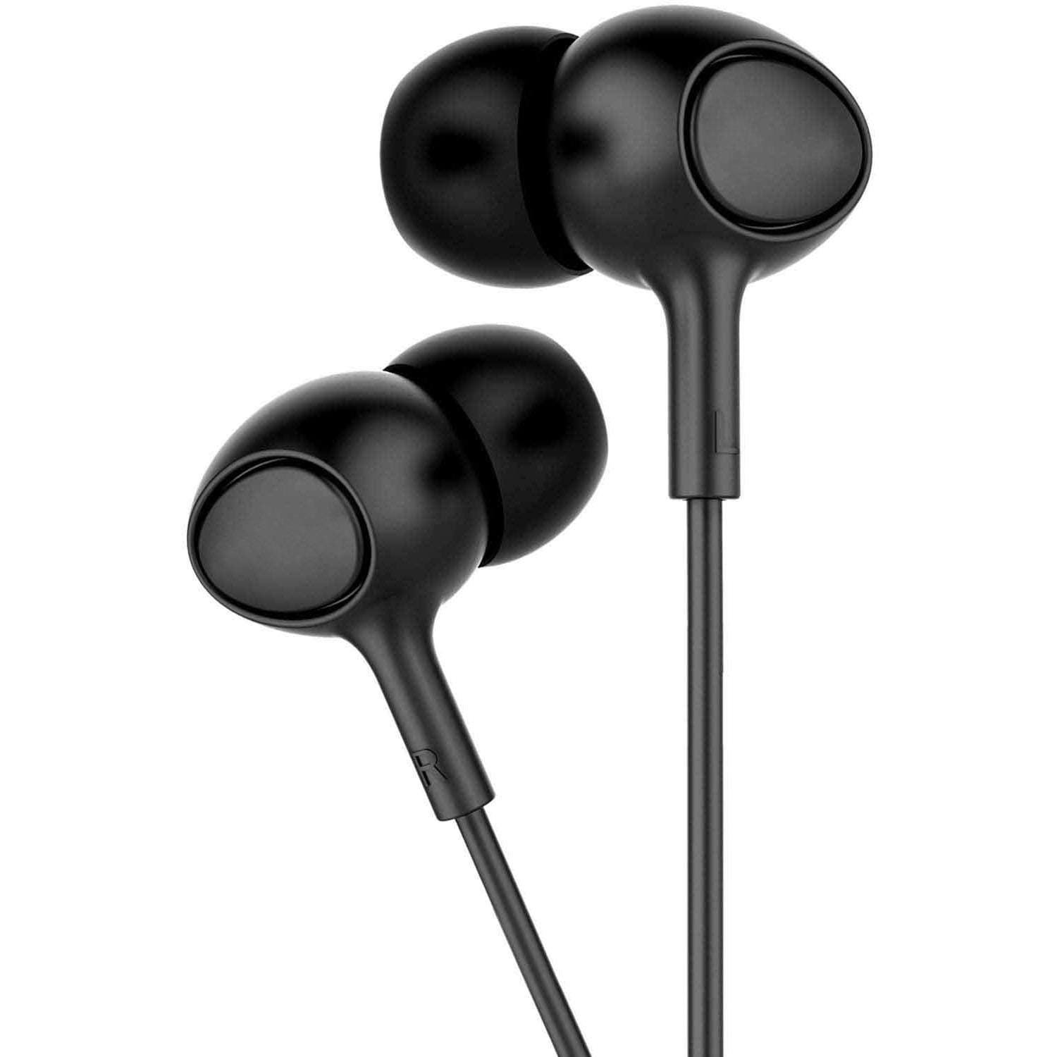ShopsYes Earphones Headphones for Micromax Canvas Unite 4 Pro, Micromax Canvas Win W092, Micromax Canvas Win W121, Micromax Canvas xp 4G Q413, Micromax Canvas Xpress 2 E313, Micromax Canvas1 2018 Earphone Original Like Wired Stereo Deep Bass Head Hands-free Headset Earbud With Built in-line Mic, With Premium Quality Good Sound Call Answer/End Button, Music 3.5mm Aux Audio Jack (DV-2, Black)