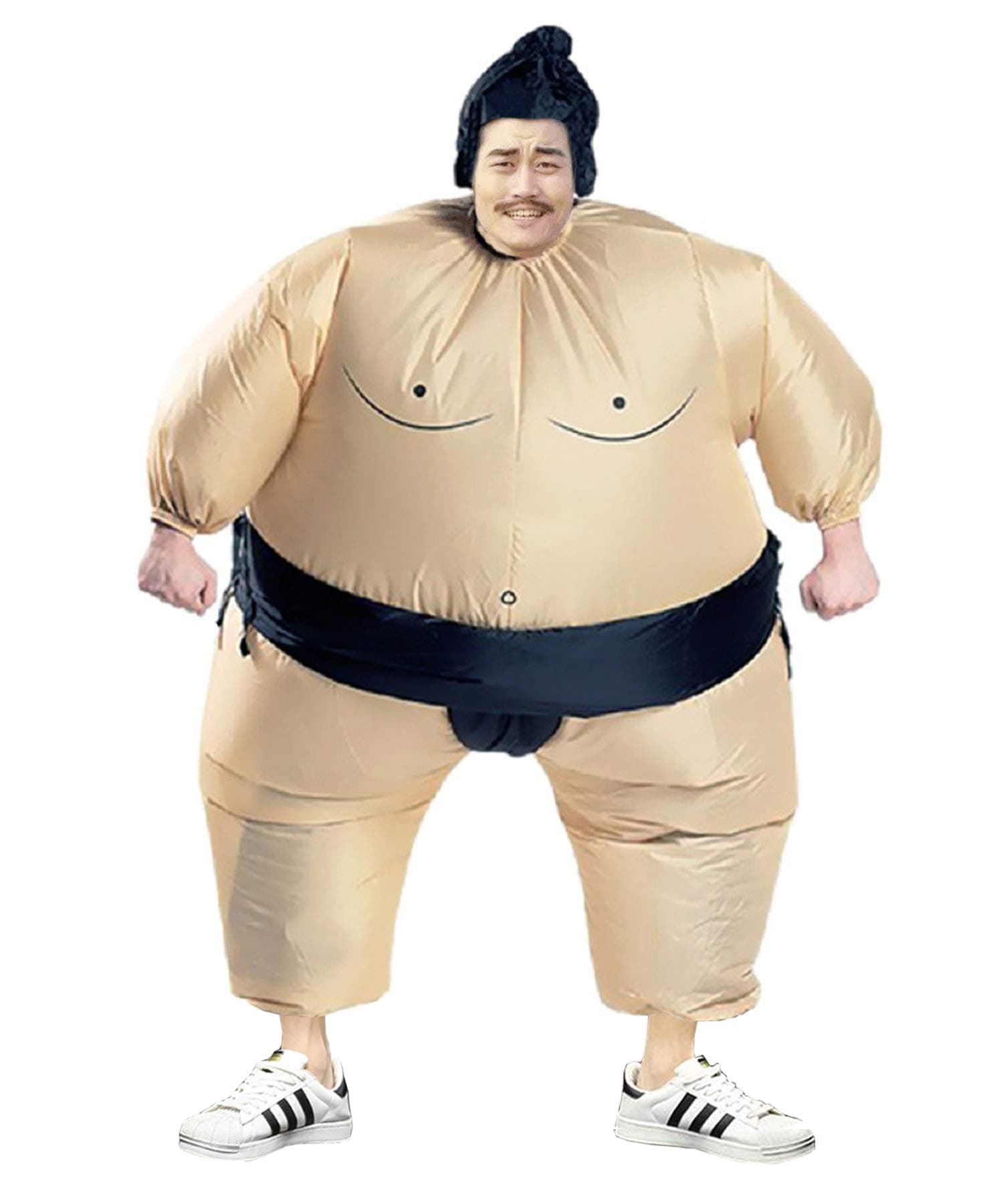 Inflatable Sumo Wrestling Fat Costume Halloween Cosplay Blow Up Fancy Suit,Adult and Children Size