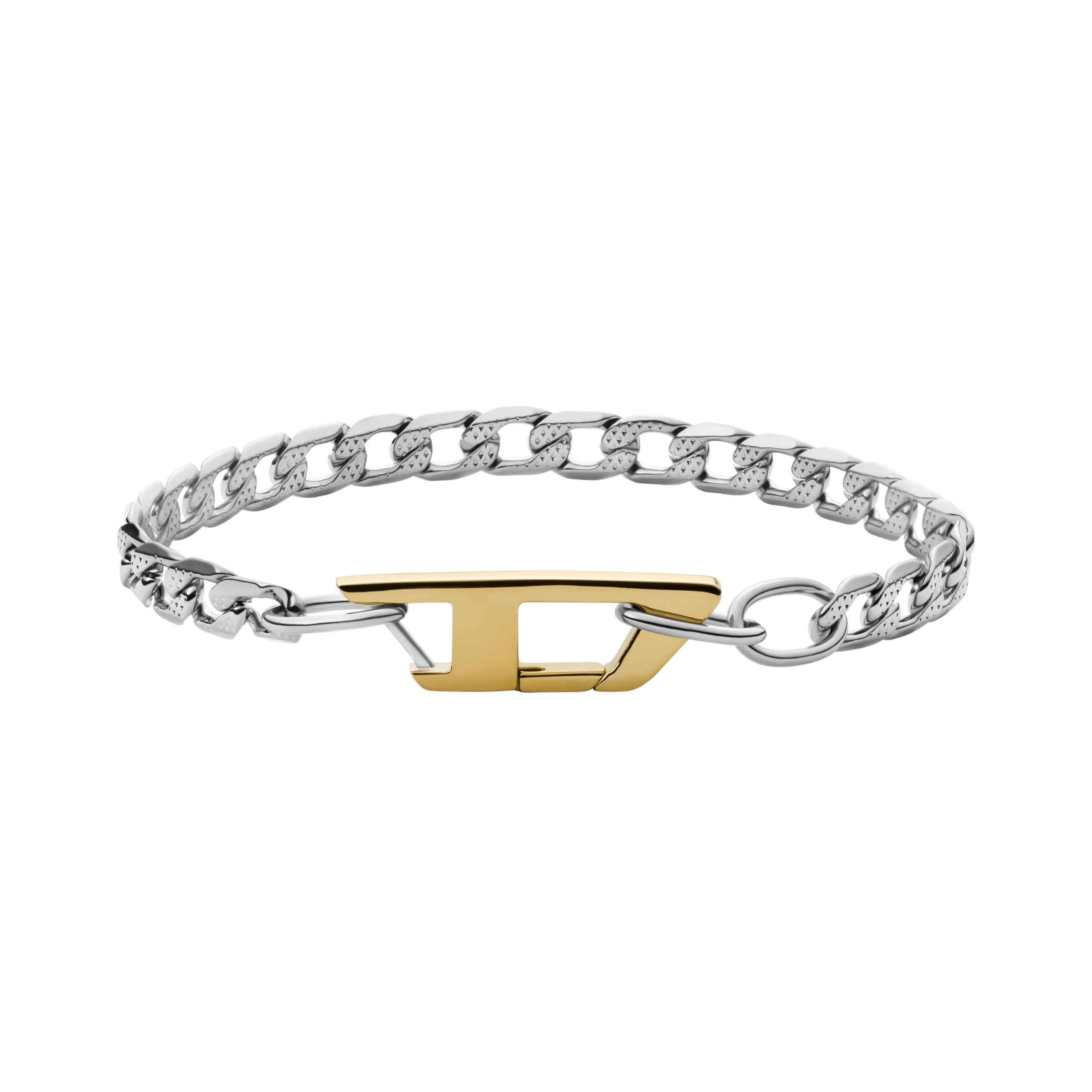 DieselAll Gender Stainless Steel Bracelet, Stainless Steel, Gemless