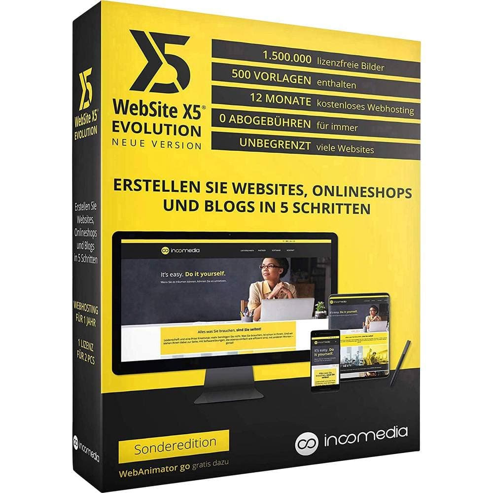 Incomedia 803000000000 Website X5 Evolution Full Version 1 Licensed Web Design Software