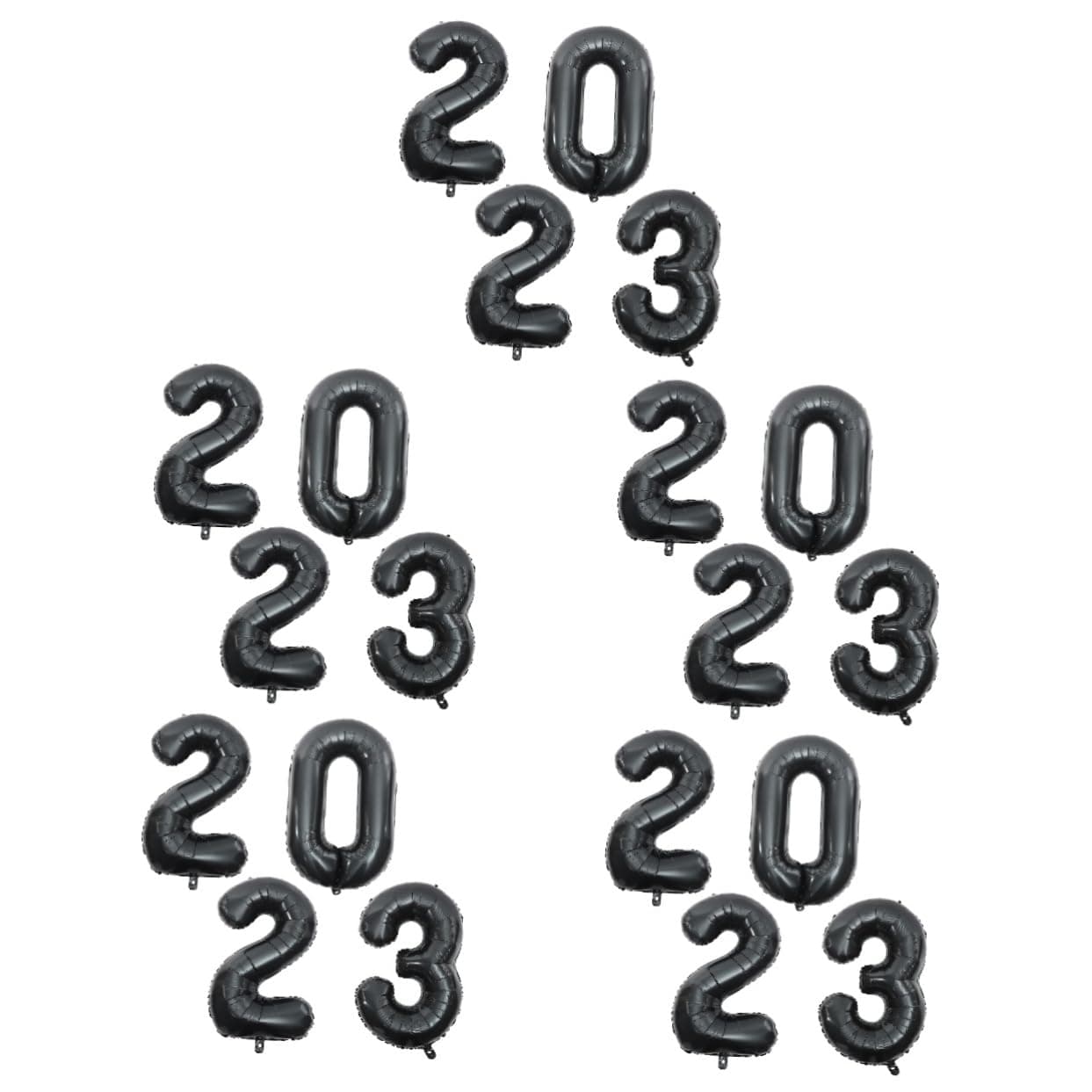 ERINGOGO 5 Sets 2023 Aluminum Film Balloon Number Ballons Mylar Balloons Chinese Decorations New Best Sellers 2022 Products 2023 Black Balloon Numbers Baby Shower Balloon Festival Balloons