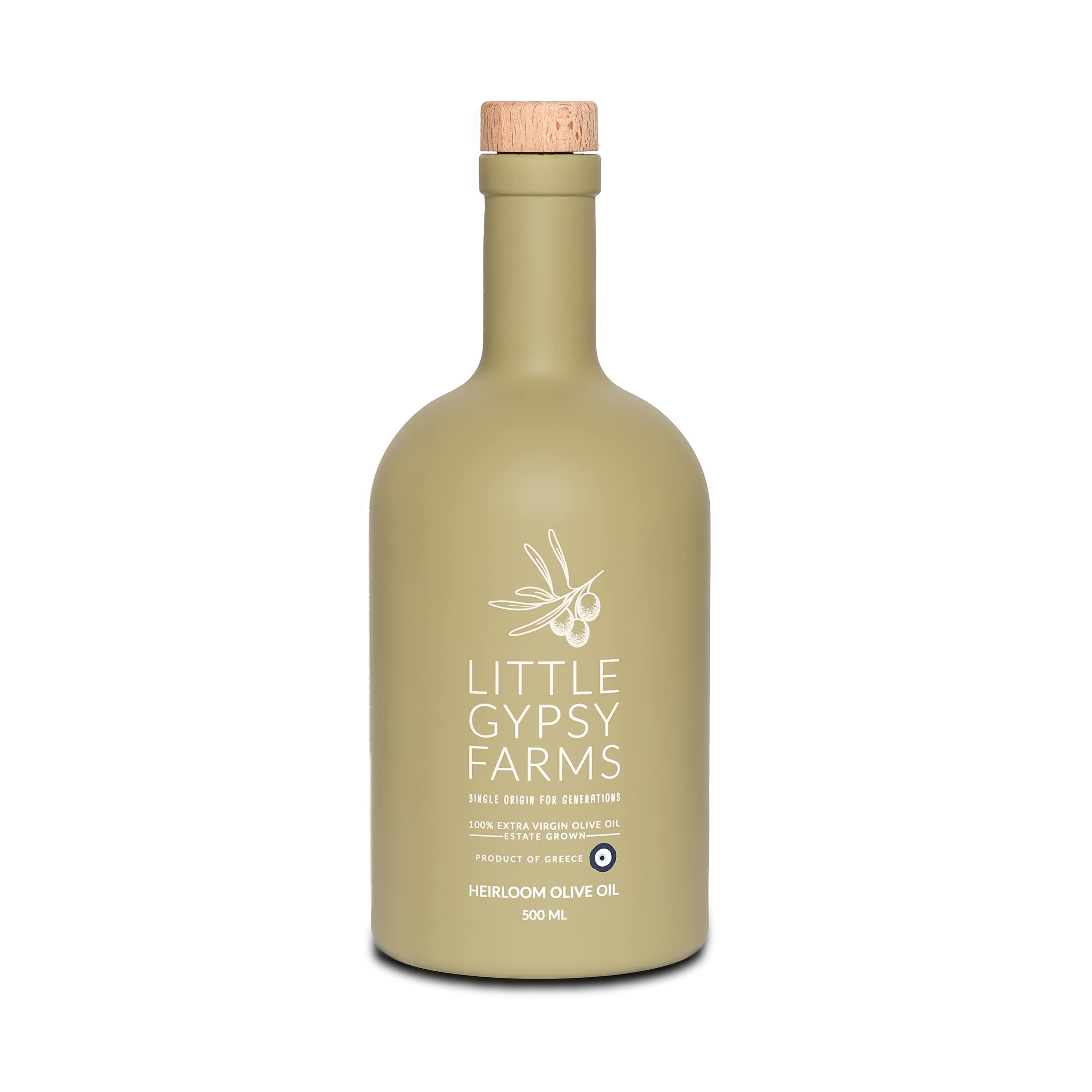 Heirloom EVOO | Little Gypsy Farms ?? Estate Grown Greek Extra Virgin Olive Oil | Healthiest Olive Variety | 5X Polyphenols - High Polyphenol Rich | Small Farm & Single Origin | First Cold-Pressed | NYIOOC Gold Award | Product Of Greece l 500ml