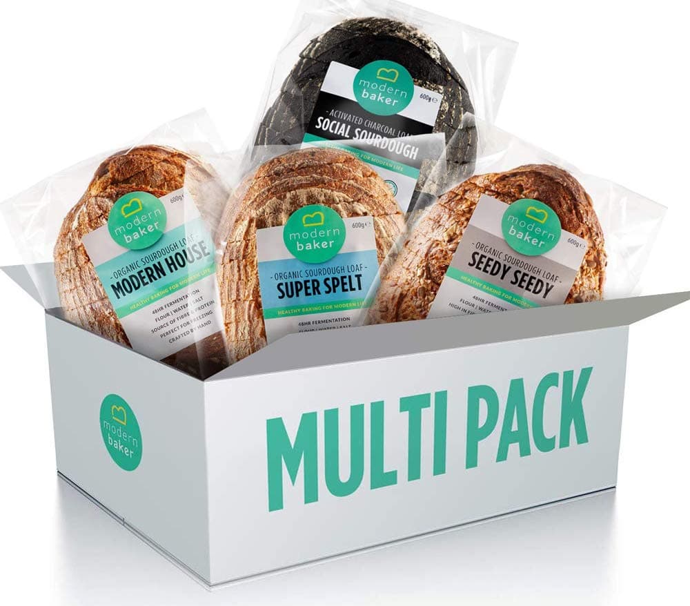 Modern Baker - Four-Your-Freezer, Organic Sourdough Bread Four Pack (4 Loaves)