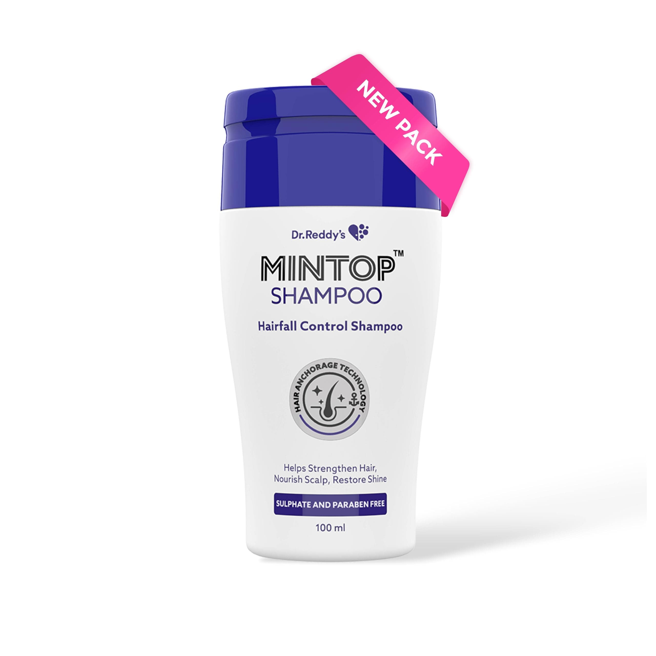 Mintop Shampoo for Hair Fall Control | Fortified with Procapil and Redensyl | Helps increase hair shine softness | Sulphate free | Helps strengthen hair roots 100 ml