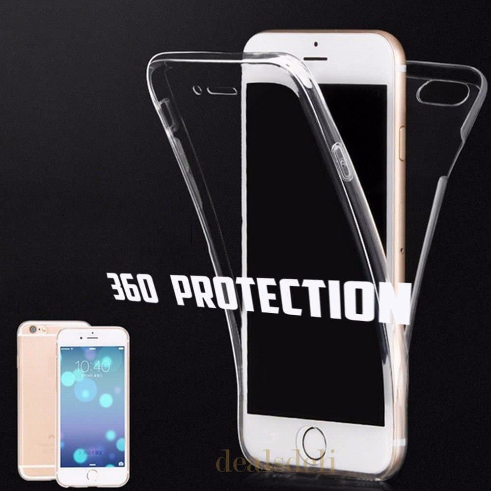 Lifeessentials11 iPhone 5/5G/5S/SE Clear Transparent Ultra Slim 360-degree Protective Shockproof Front and Back Full Body TPU Silicone Gel Case Cover