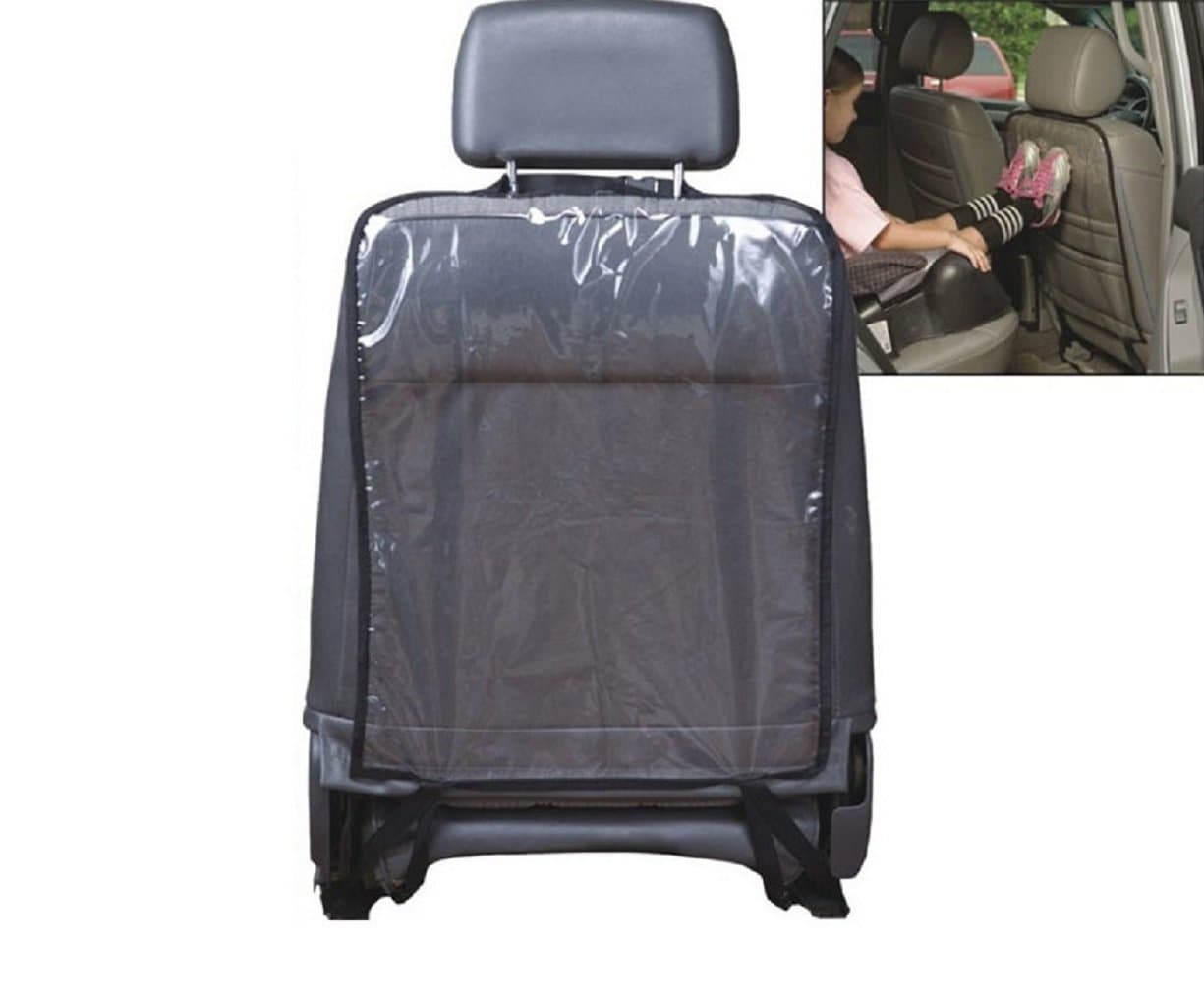 Car Seat Back Cover, Protector, Kick Mat for Kids, Universal Fit, Clear Transparent.