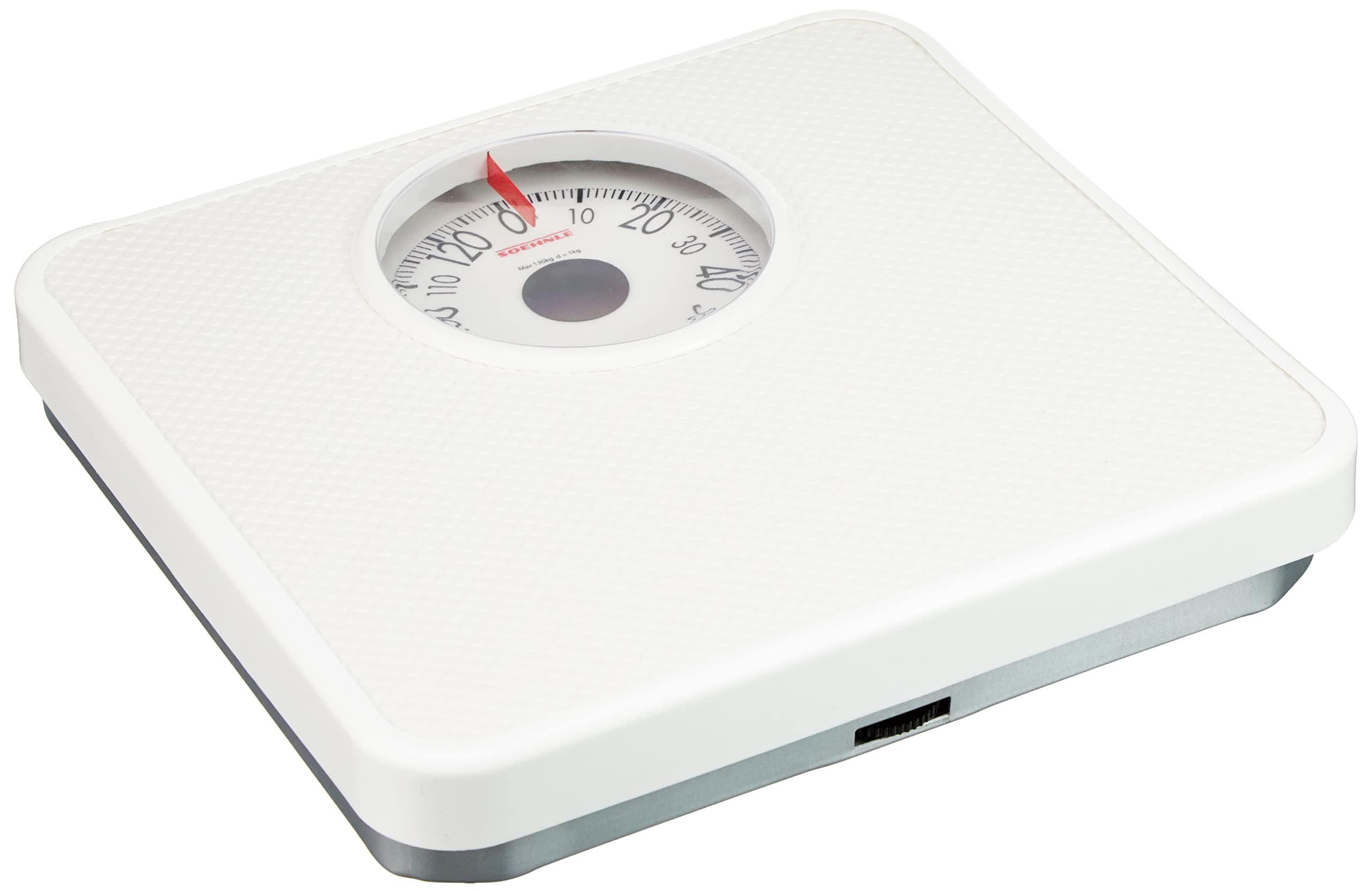 Soehnle Tempo Analogue Bathroom Scales, White Mechanical Weight Scale, Weighing Scales Body Weight to 130 kg. Weight shown in KG only