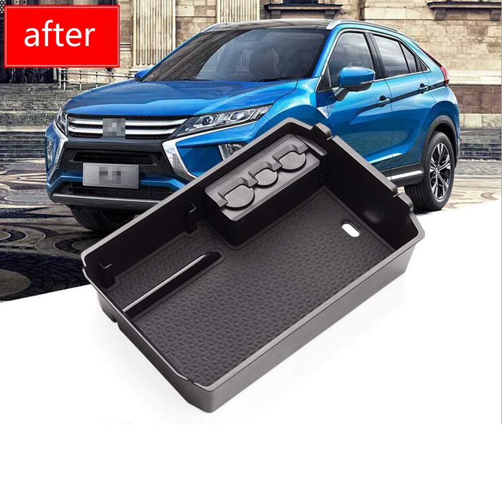Car Central Console Storage Box Compatible with Eclipse Cross SUV 2018-2019 Car Accessories Interior Front Glove Box Centre Console Armrest Organiser Tray Holder Automatic