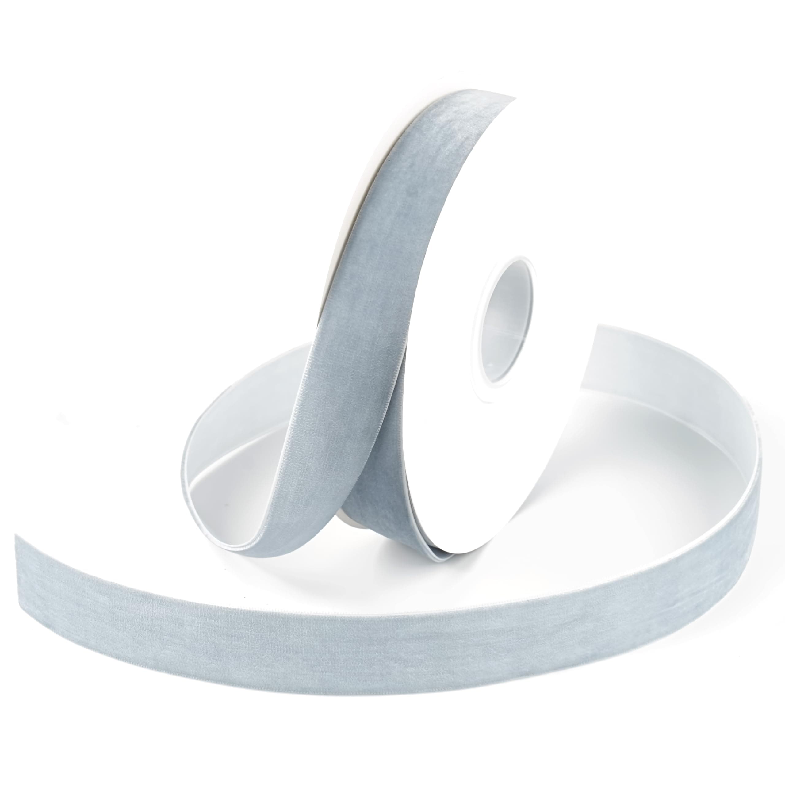 Dusty Blue Velvet Ribbon 1 Inch Vintage Blue Single Face Velvet Christmas Ribbon for Tree Decorations, Gift Wrapping, Hair Bows, Wreaths and Garlands, Wedding, Cafts, Bouquet - 10 Yards