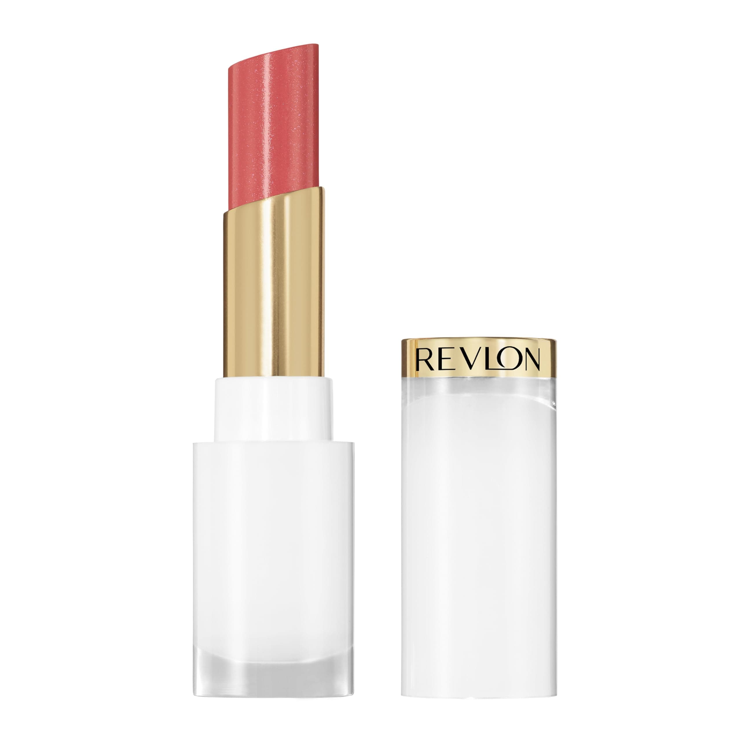 REVLON Super Lustrous Glass Shine Balm, Hydrating Tinted Lip Balm, Sheer, Glossy Shiny Finish, 003 Honey Shine, 0.11 oz