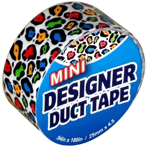 JFL Mini Craft Duct Tape .94 inch X 180 inch (25mm x 4.5) (Rainbow Leopard)