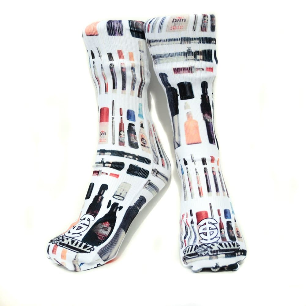 Funky Urban Graffiti Street Art Full Print Colorful Novelty Crew Cool Socks by Ill Skillz (Tools of the Trade)