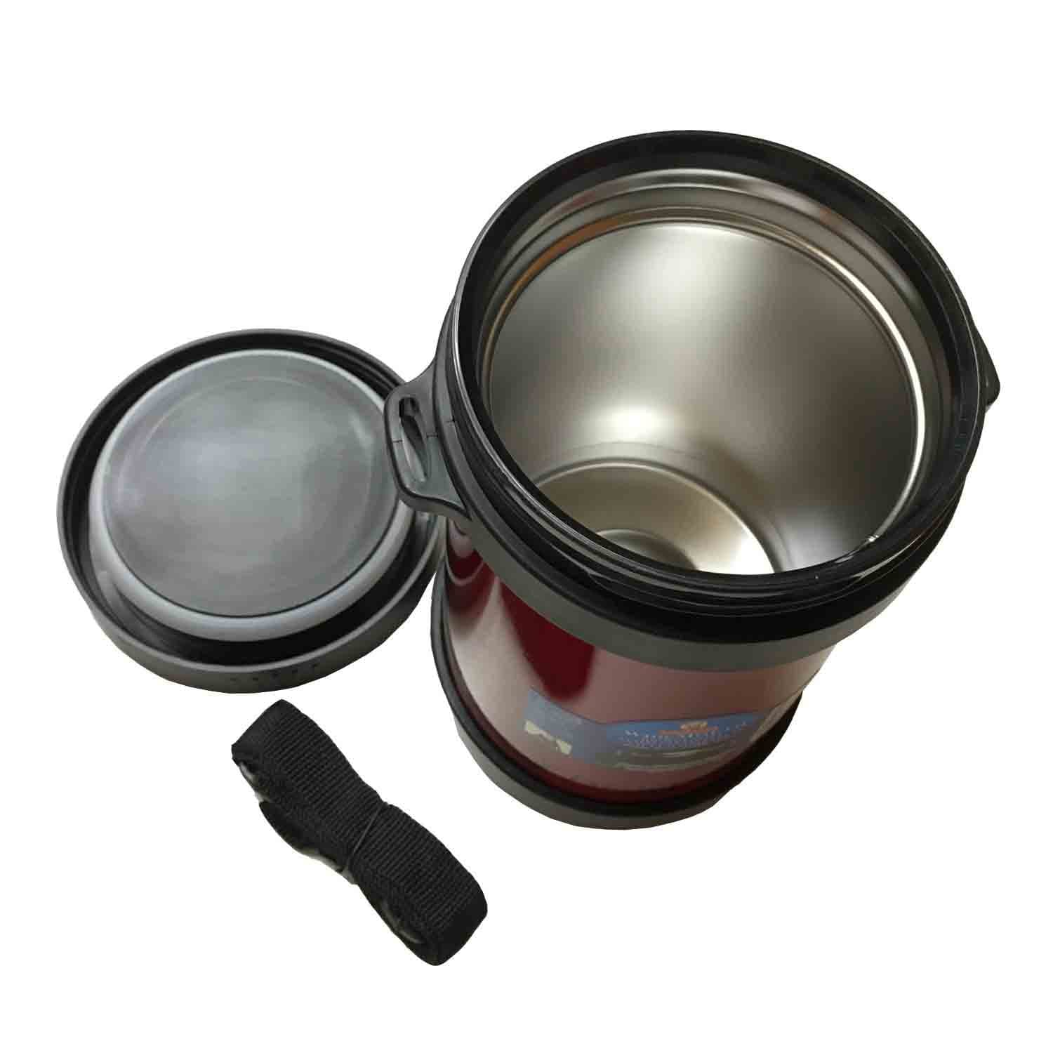 Stainless Steel Vacuum Food Jug Flask Jar Lunch box Bento Container Thermos 1.0 Liter (Red)