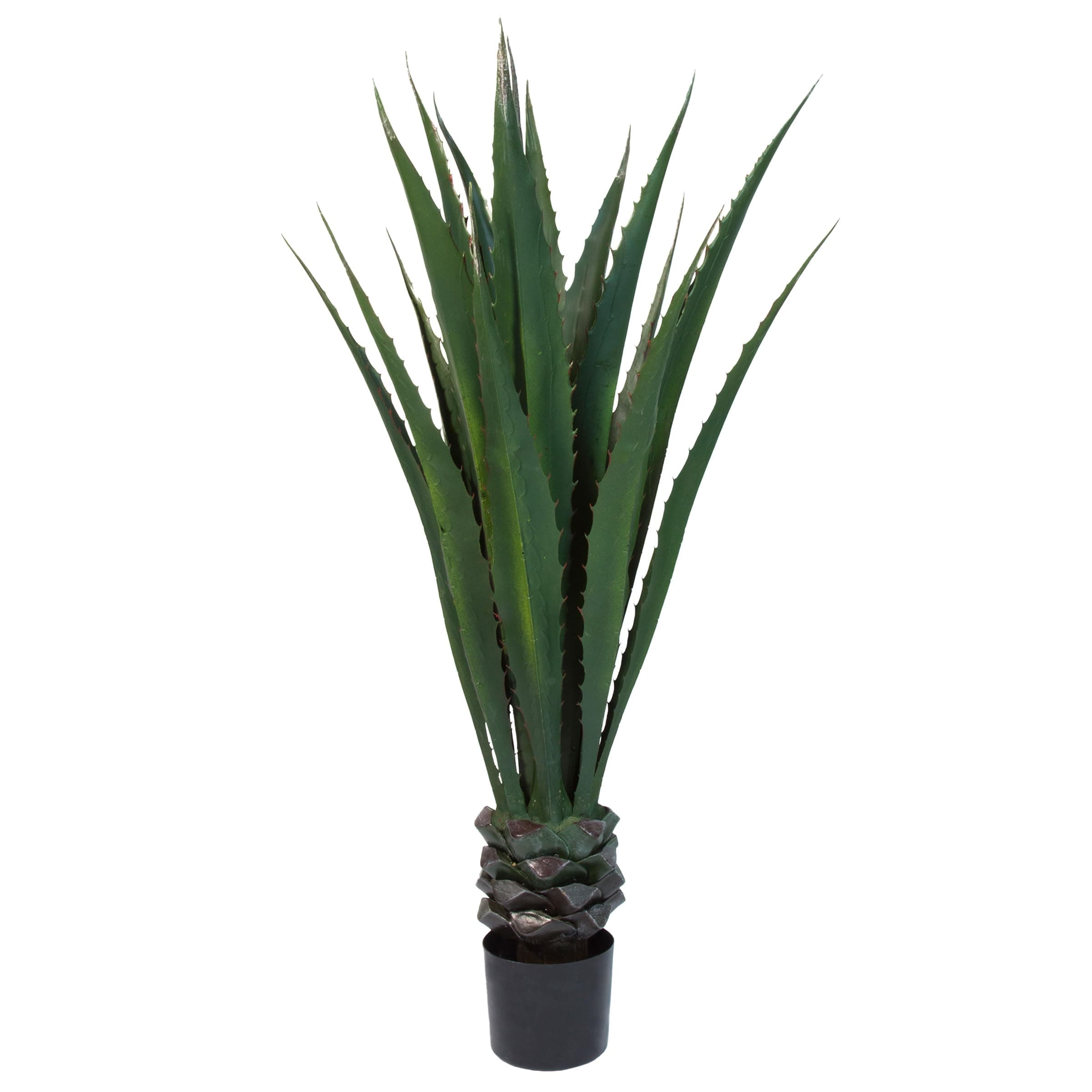 Pure Garden Giant Agave Fake Plant - 52-Inch Faux Succulent Modern Home Decor - Blends with Southwestern Style House Plants and Includes 7-Inch Pot