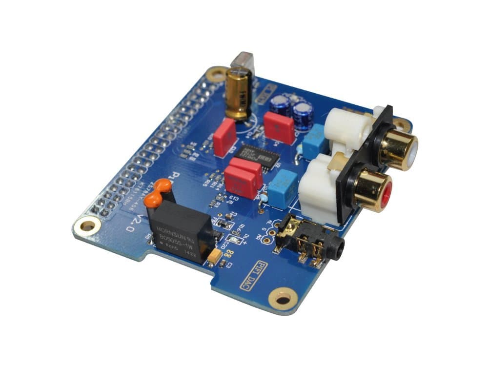 Vullers Tech Hifi DAC for Raspberry Pi B +/2B, Shield, Pifi DAC + V2.0 Board, Audio