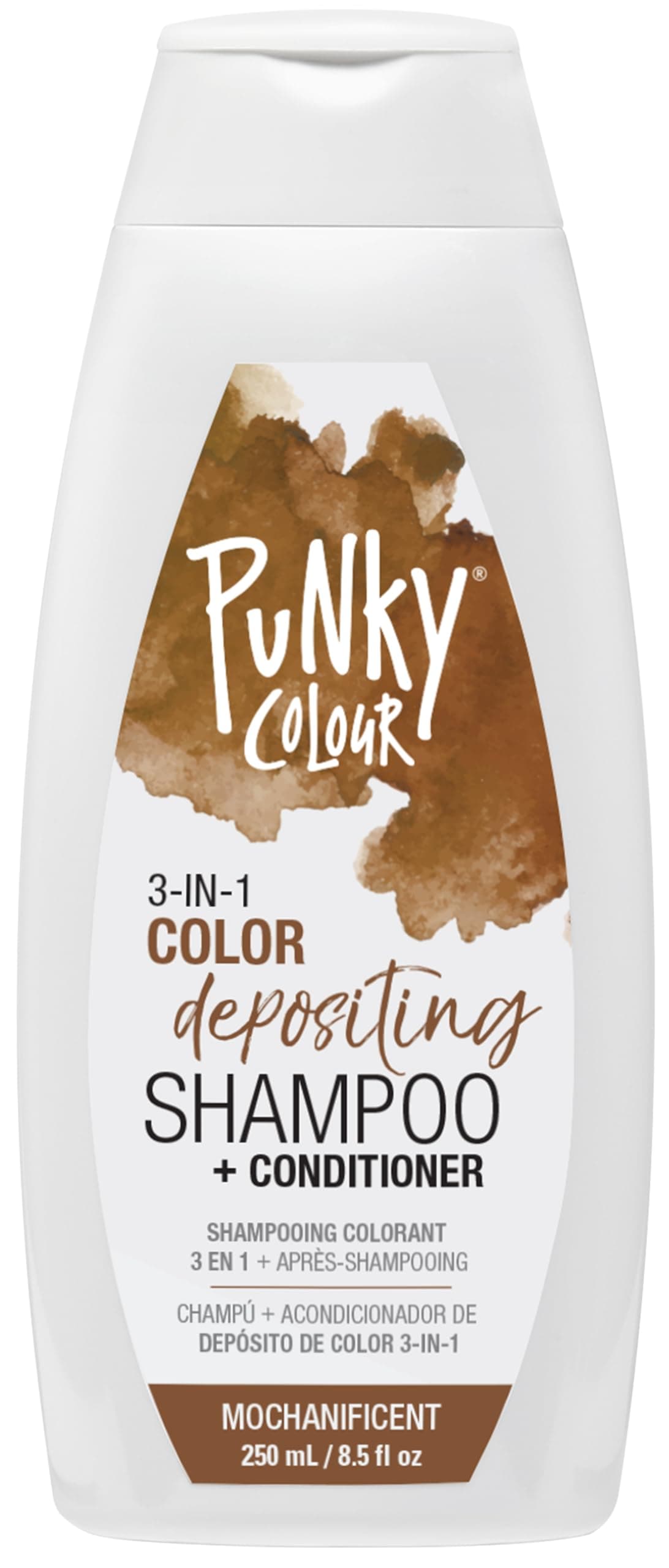 Punky Colour 3-in-1 Color Depositing Conditioner & Hair Cleanser – Mochanificent, Brown Toner to Refresh & Enhance Hair Color, Cleanses, Conditions & Boosts Shine, 8.5 oz